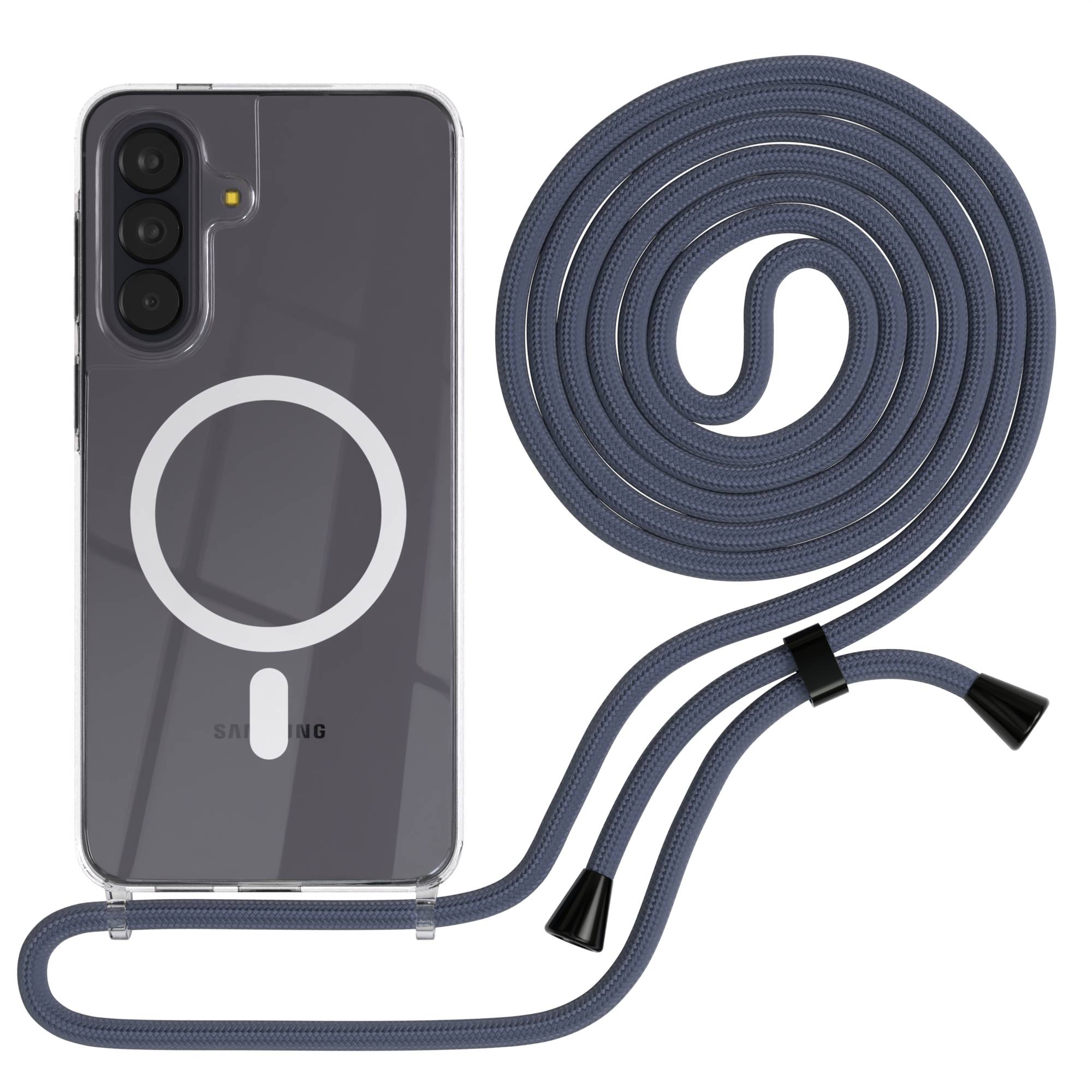 Galaxy A57 transparente Hülle + Kordel mit MagSafe