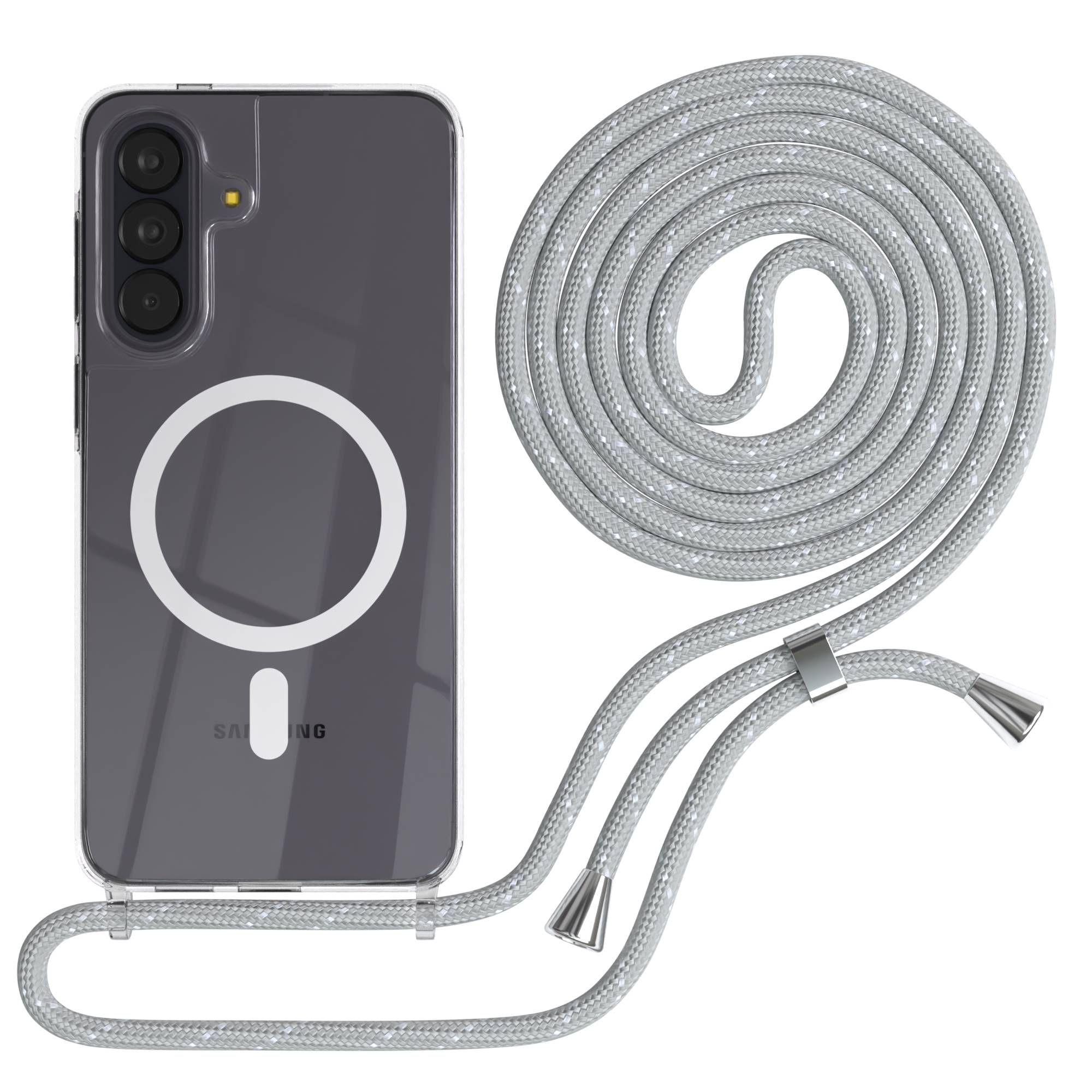 Galaxy A57 transparente Hülle + Kordel mit MagSafe