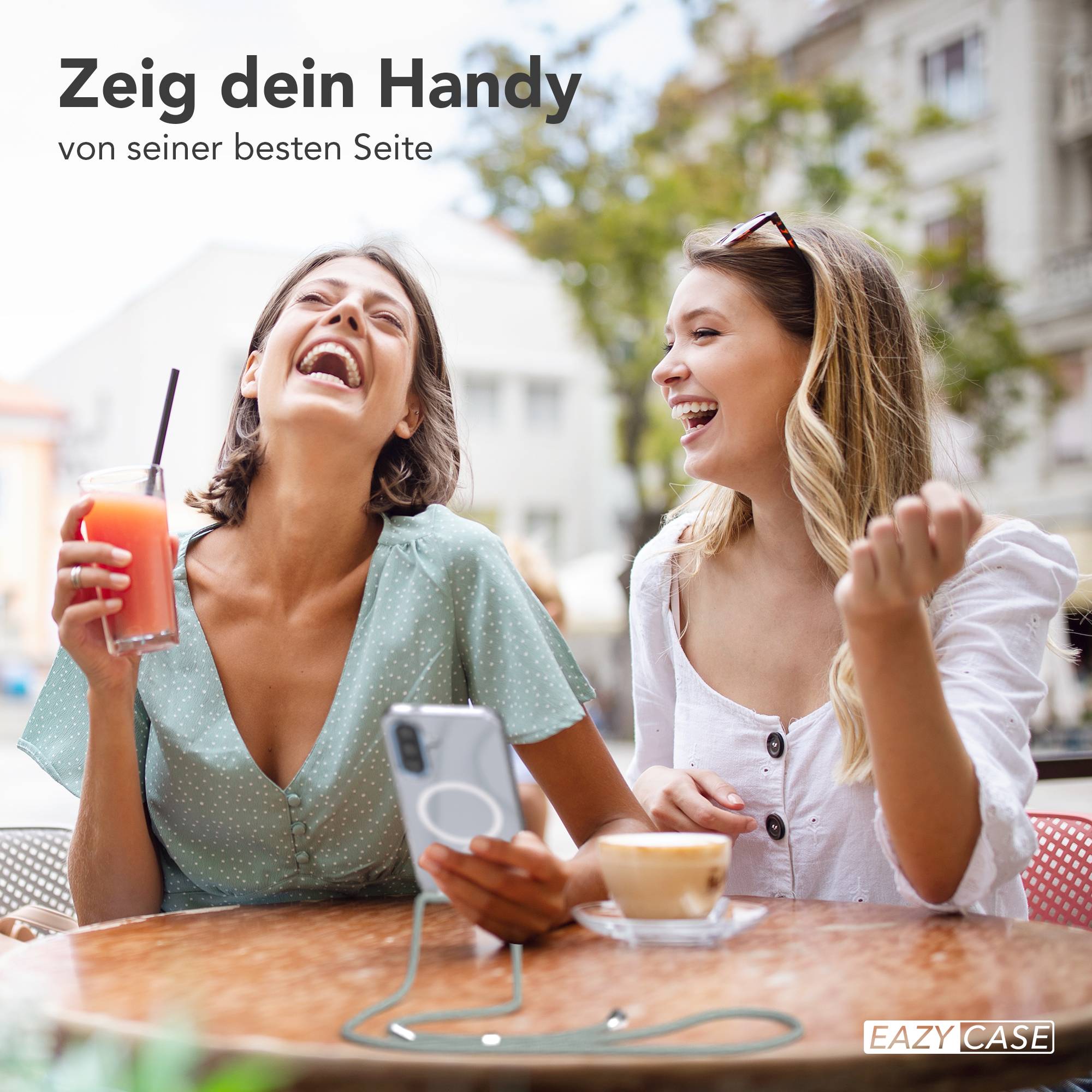 Galaxy A57 transparente Hülle + Kordel mit MagSafe
