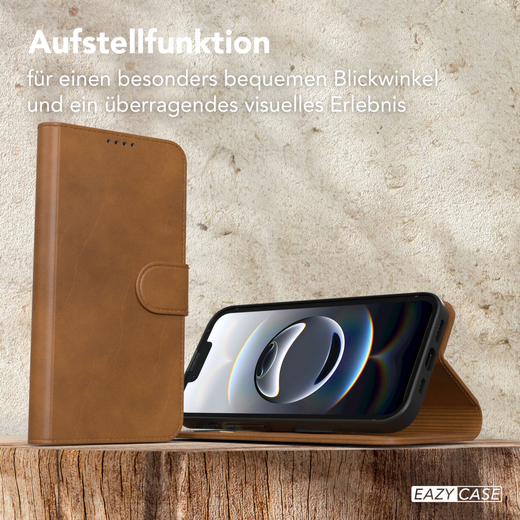 Apple iPhone 17e Klapphülle aus Kunstleder mit Kartenfach EAZY CASE