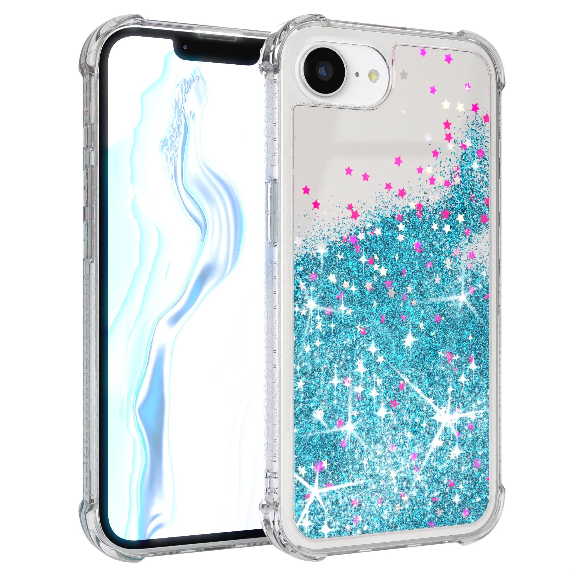 Apple iPhone 17e Glitzerhülle TPU transparent mit Glitzereffekt EAZY CASE