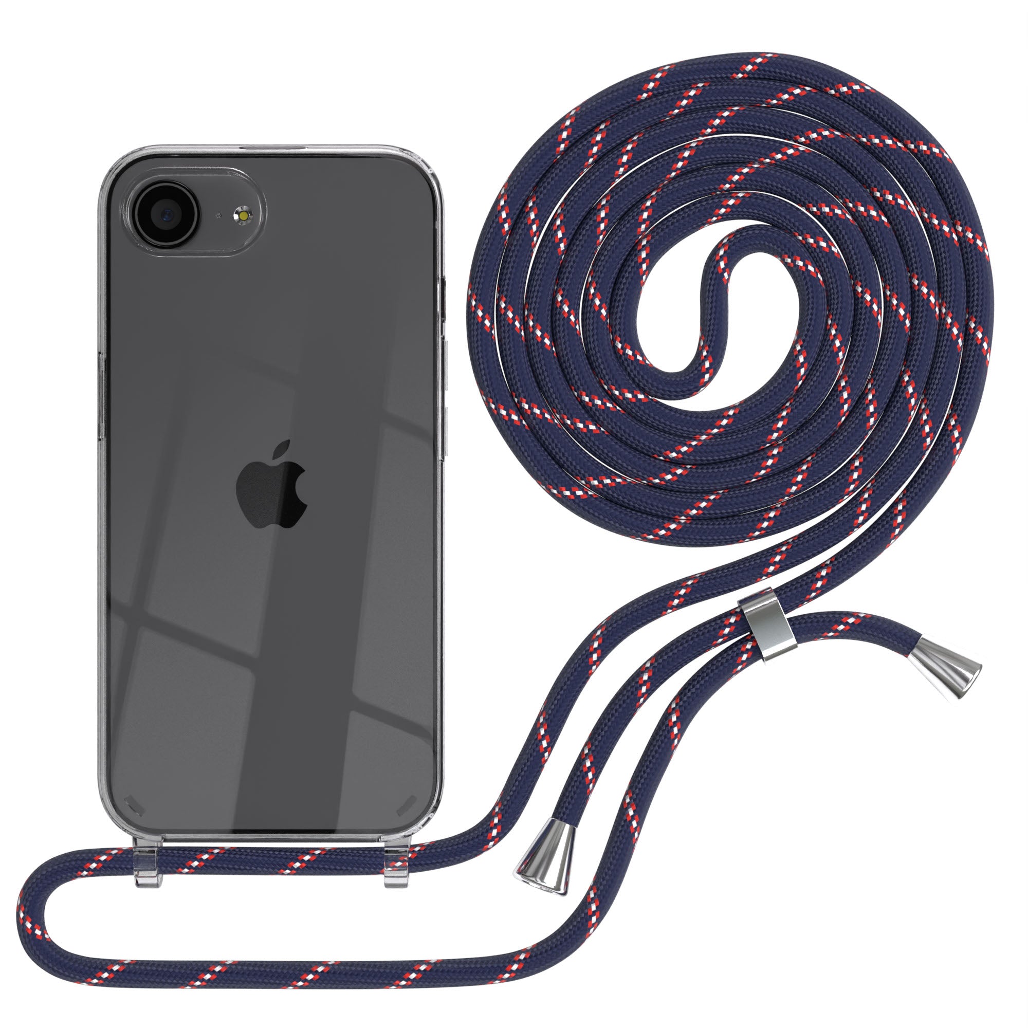 Apple iPhone 17e transparente Handykette mit TPU Hülle und verstellbarer Kordel