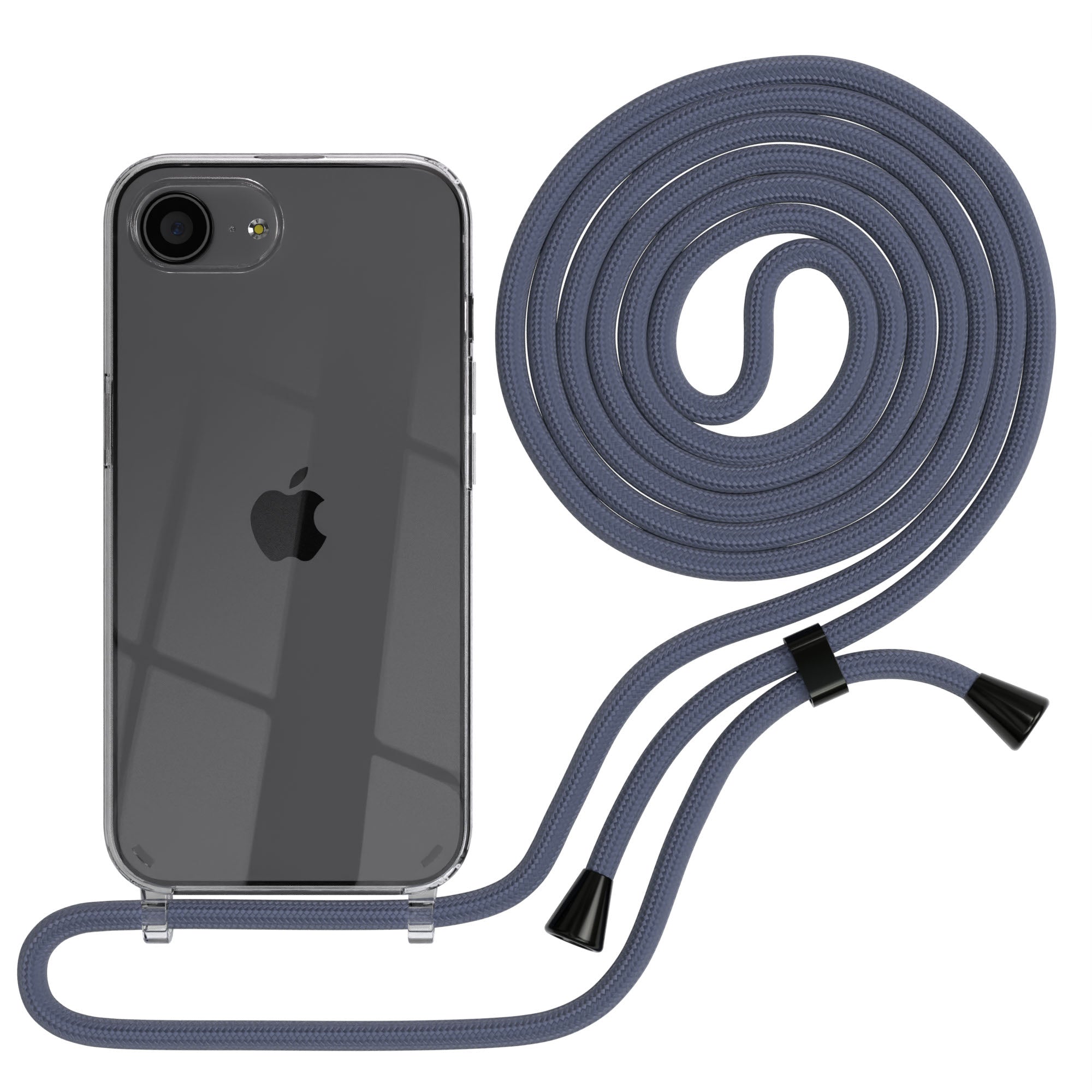 Apple iPhone 17e transparente Handykette mit TPU Hülle und verstellbarer Kordel