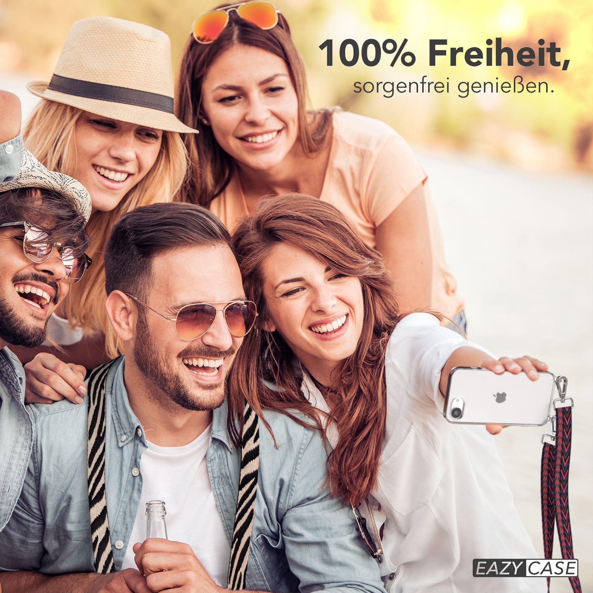 iPhone 17e Handykette mit Boho Band verstellbarer Trageriemen EAZY CASE