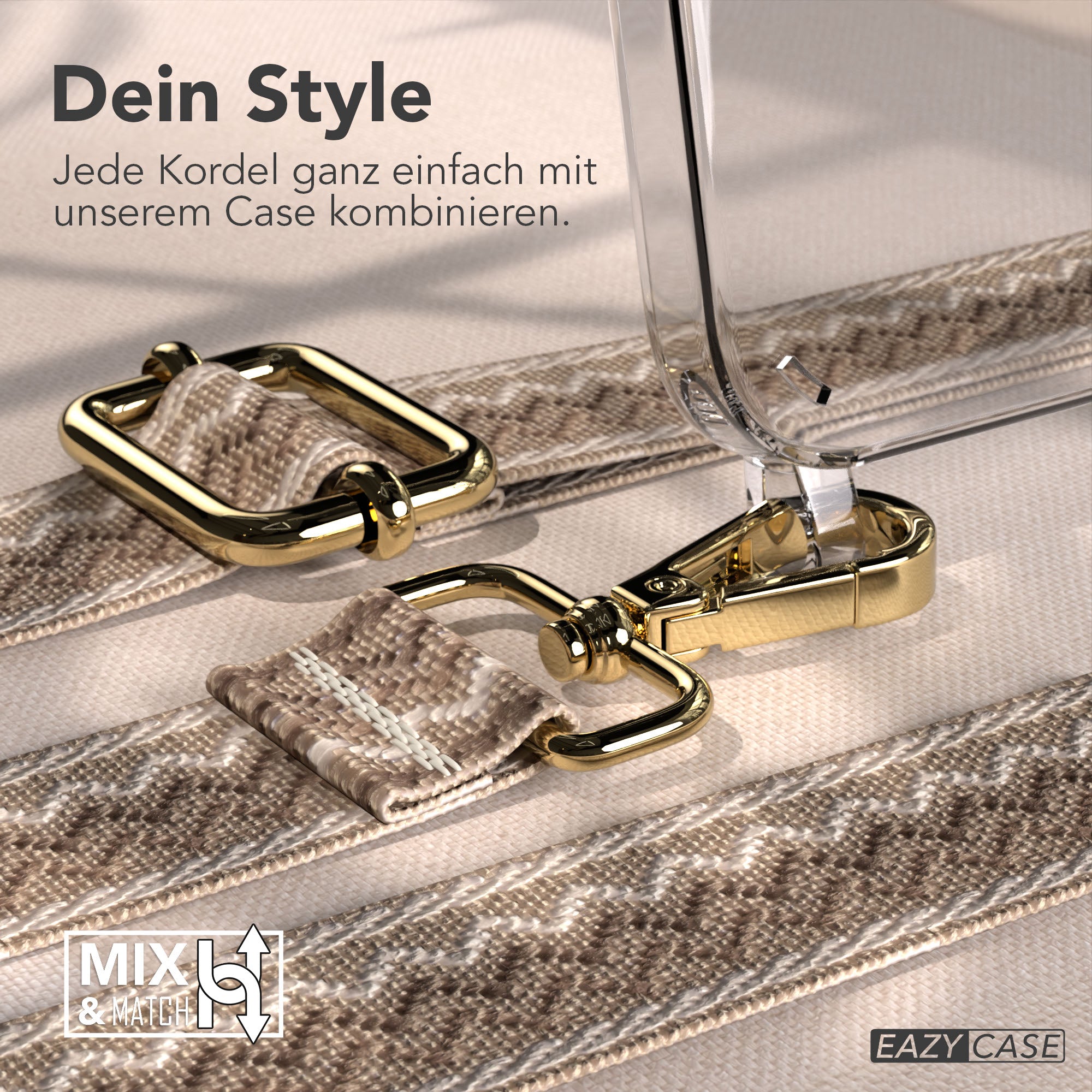 iPhone 17e Handykette mit Boho Band verstellbarer Trageriemen EAZY CASE