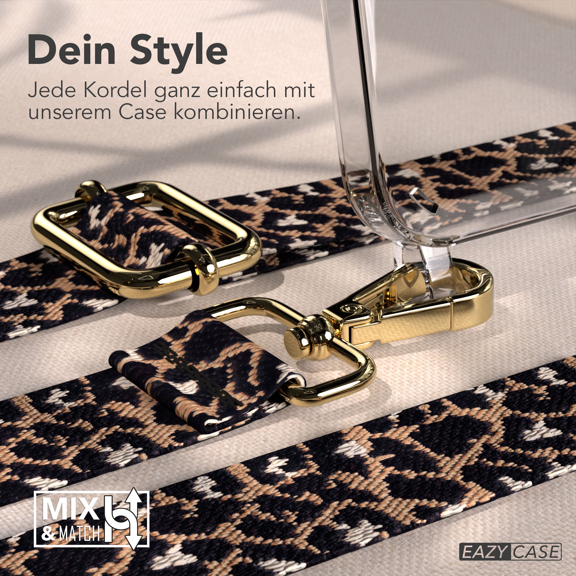iPhone 17e Handykette mit verstellbarem Boho Band von EAZY CASE