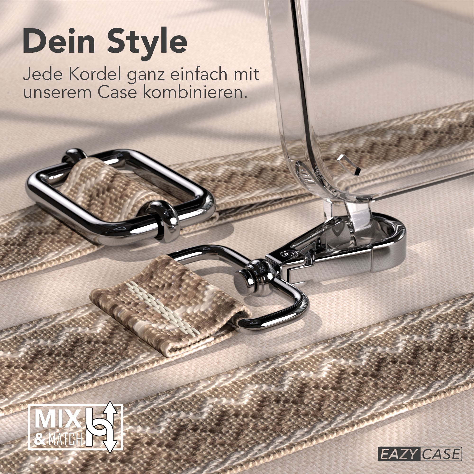 iPhone 17e Handykette mit Boho Band verstellbarer Trageriemen EAZY CASE