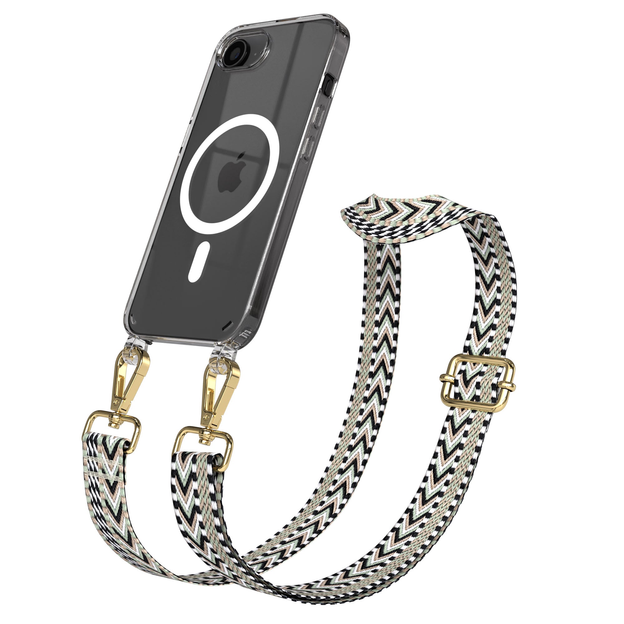 iPhone 17e MagSafe Handykette mit Boho Band verstellbar