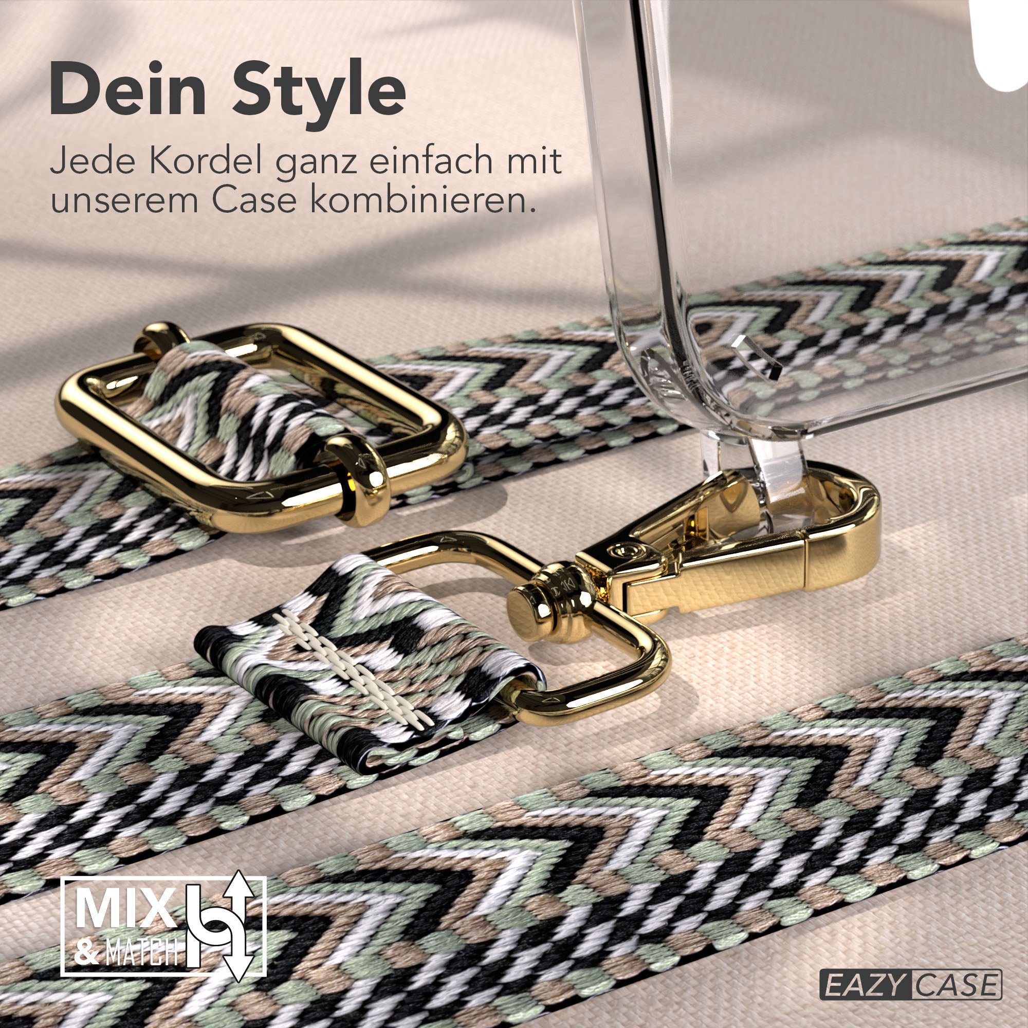 iPhone 17e MagSafe Handykette mit Boho Band verstellbar