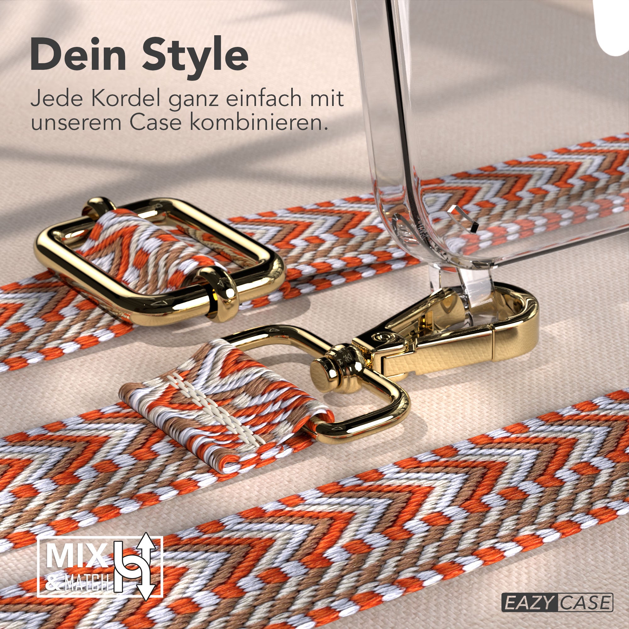 iPhone 17e MagSafe Handykette mit Boho Band verstellbar