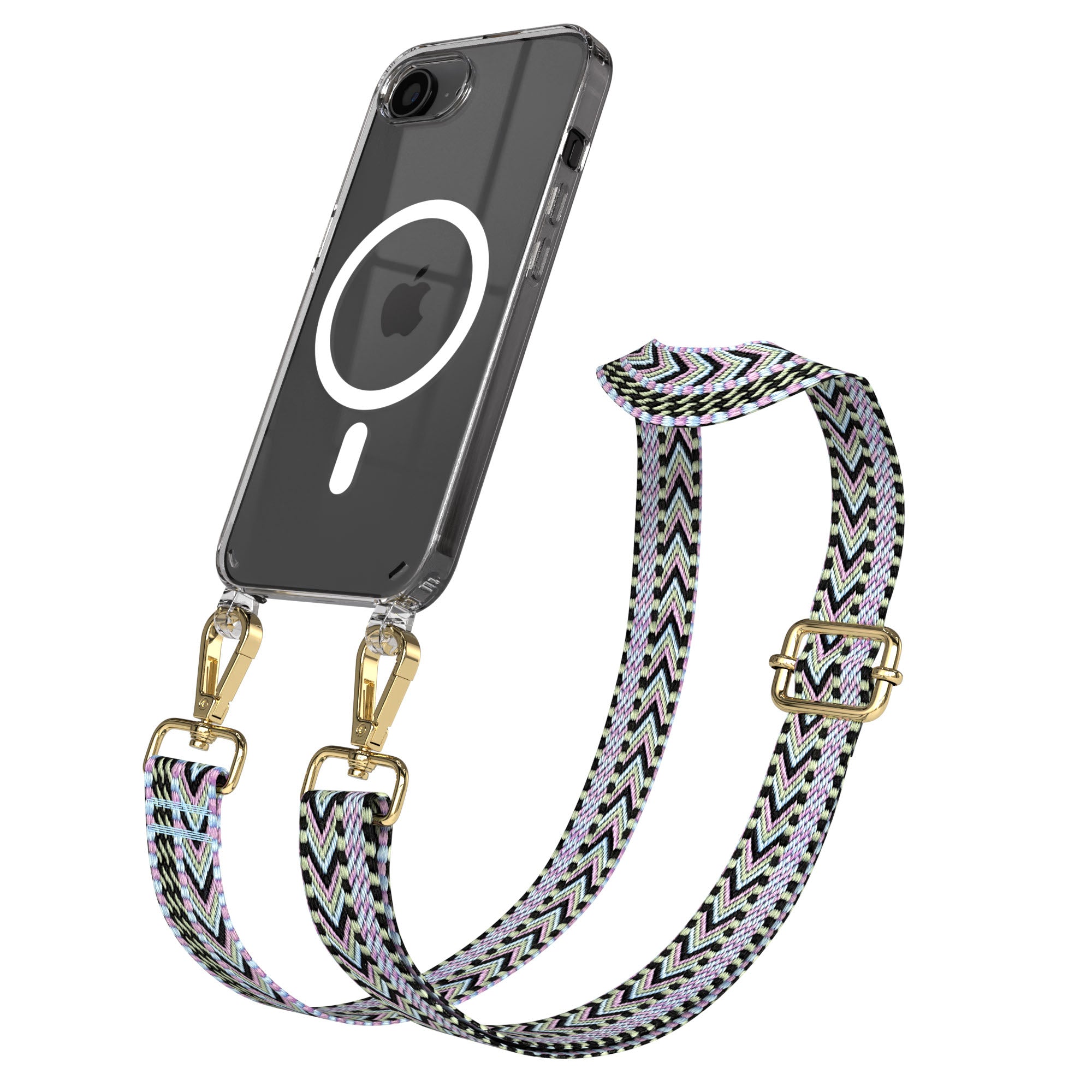 iPhone 17e MagSafe Handykette mit Boho Band verstellbar