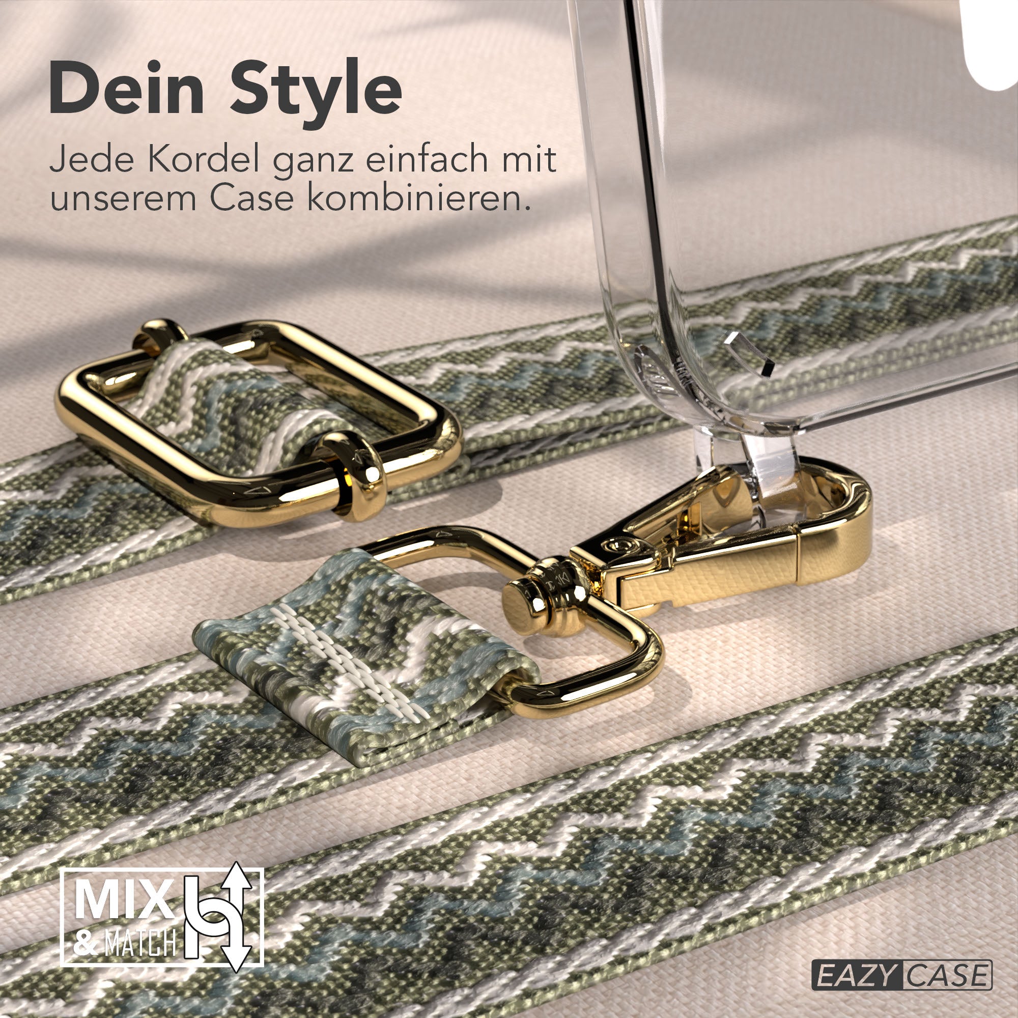 iPhone 17e MagSafe Handykette mit Boho Band verstellbar