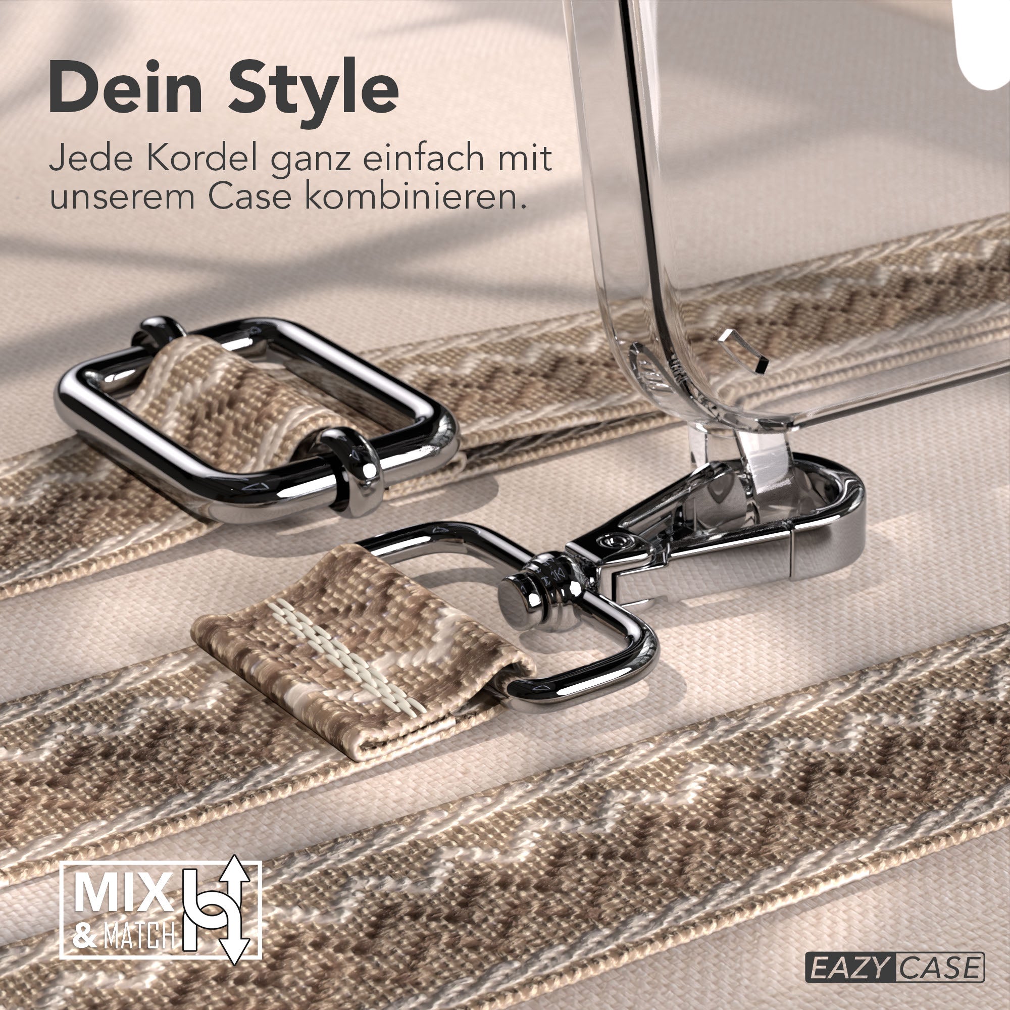 iPhone 17e MagSafe Handykette mit Boho Band verstellbar