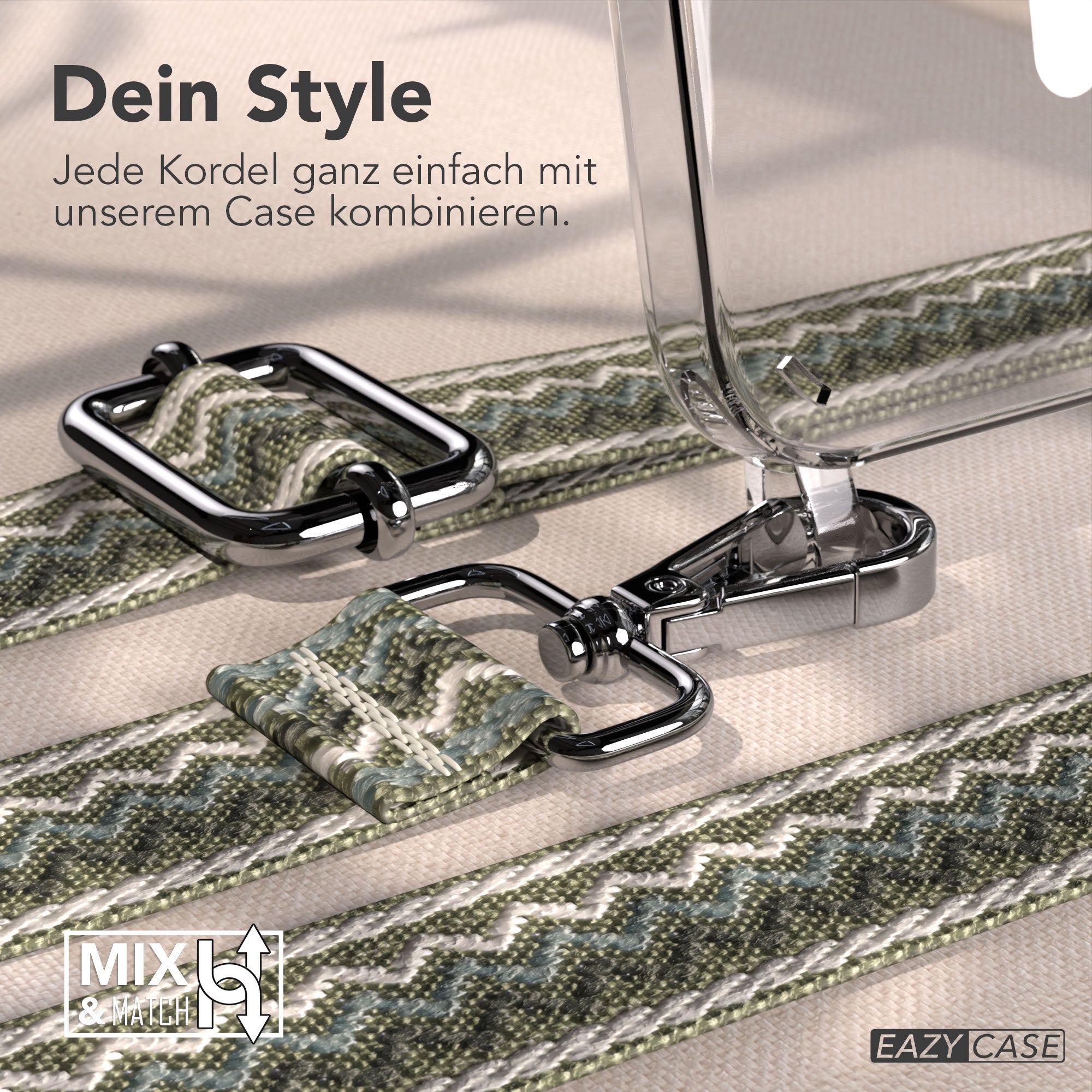 iPhone 17e MagSafe Handykette mit Boho Band verstellbar