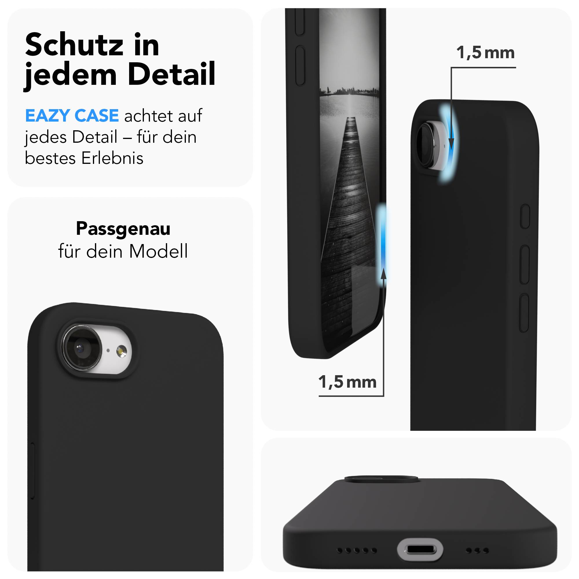 Apple iPhone 17e Premium Silikonhülle mit Kameraschutz von EAZY CASE