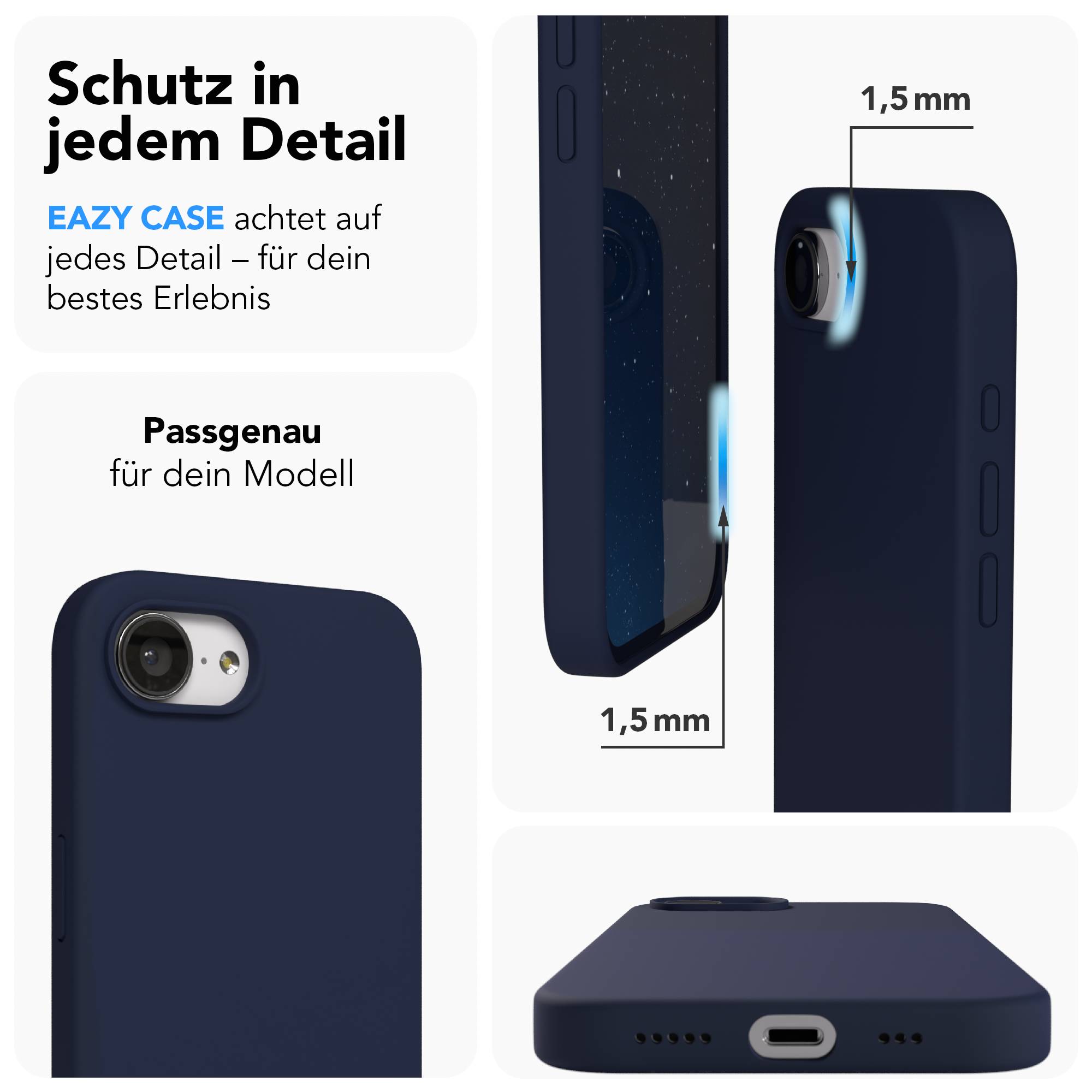 Apple iPhone 17e Premium Silikonhülle mit Kameraschutz von EAZY CASE