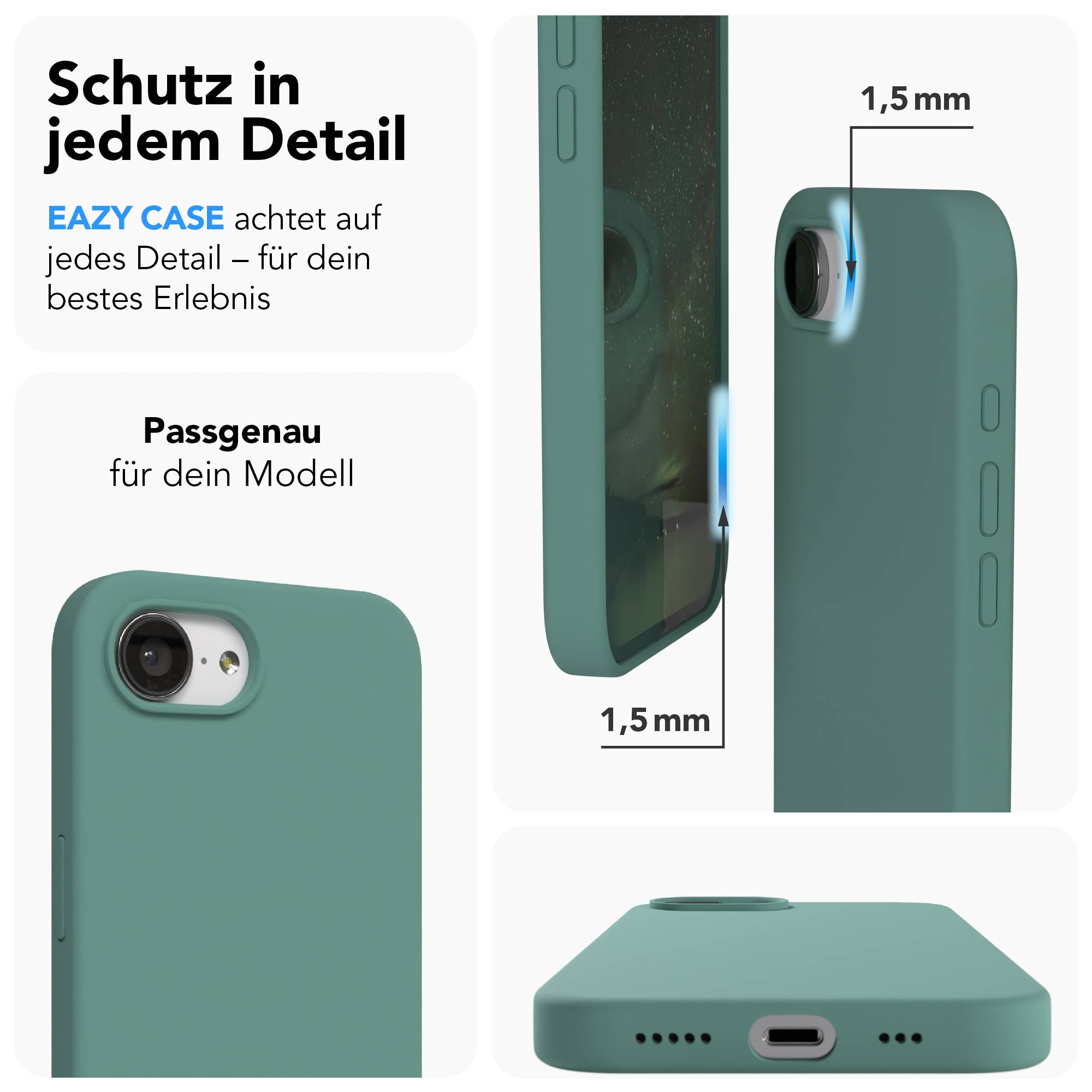 Apple iPhone 17e Premium Silikonhülle mit Kameraschutz von EAZY CASE