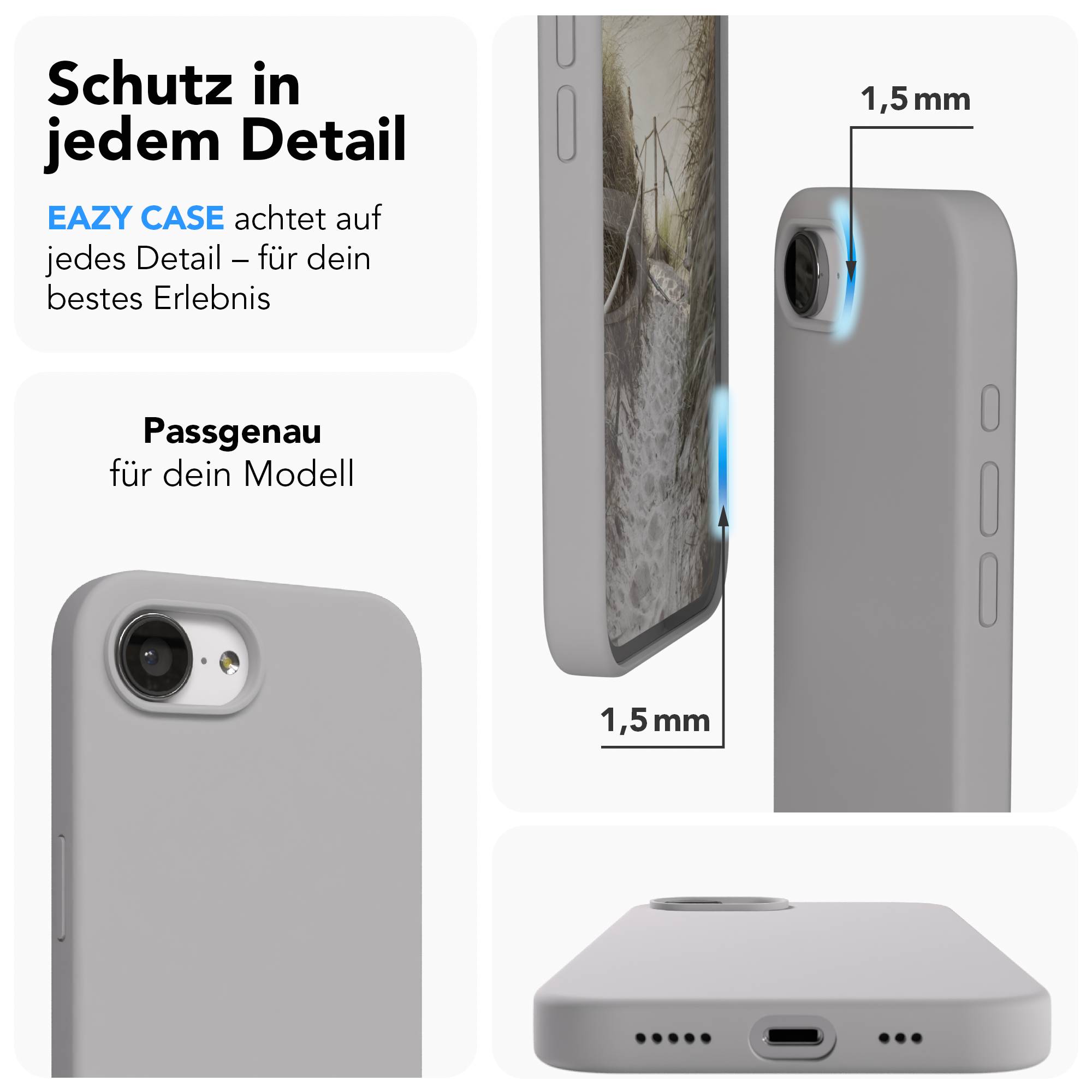 Apple iPhone 17e Premium Silikonhülle mit Kameraschutz von EAZY CASE