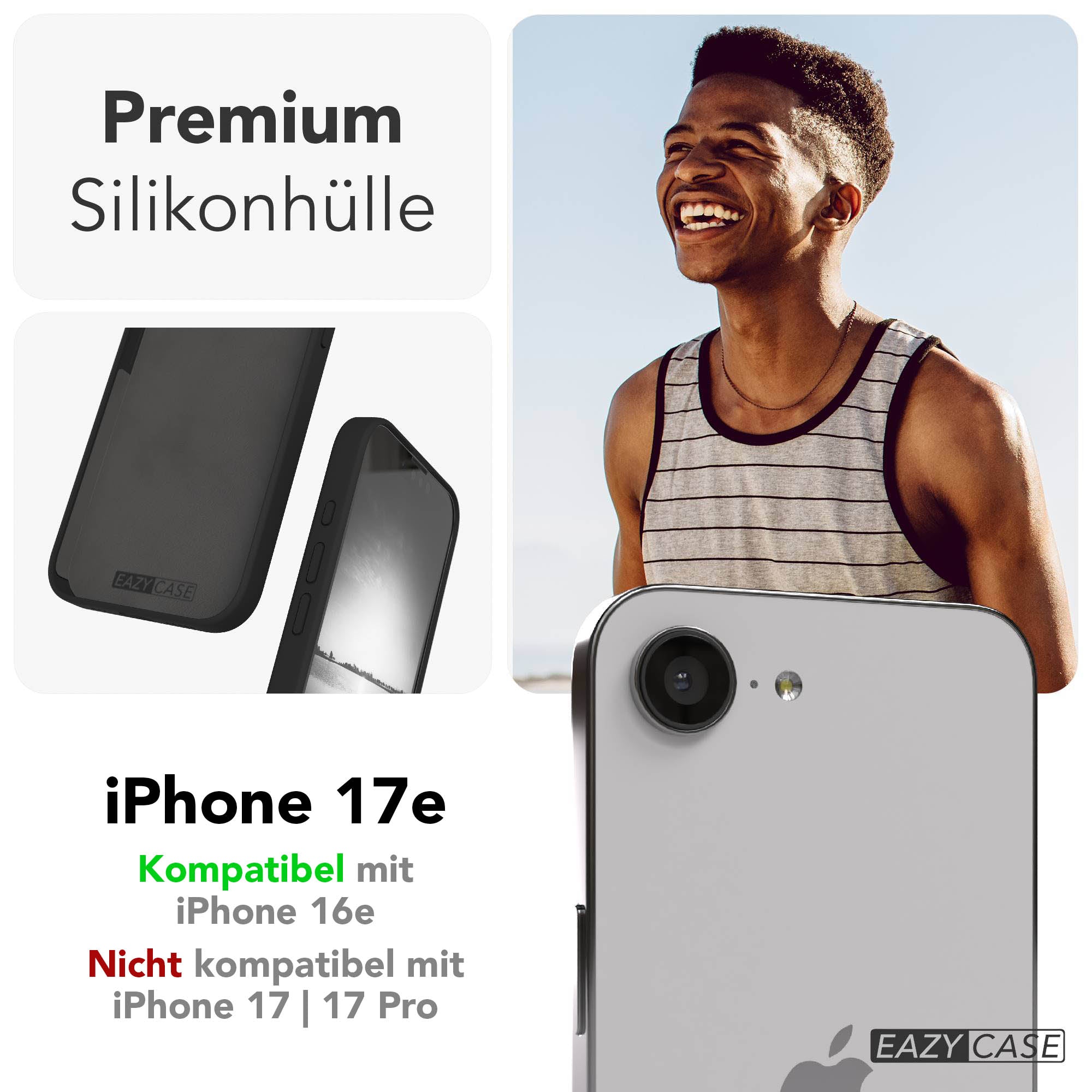 iPhone 17e MagSafe Silikonhülle mit Kameraschutz von EAZY CASE