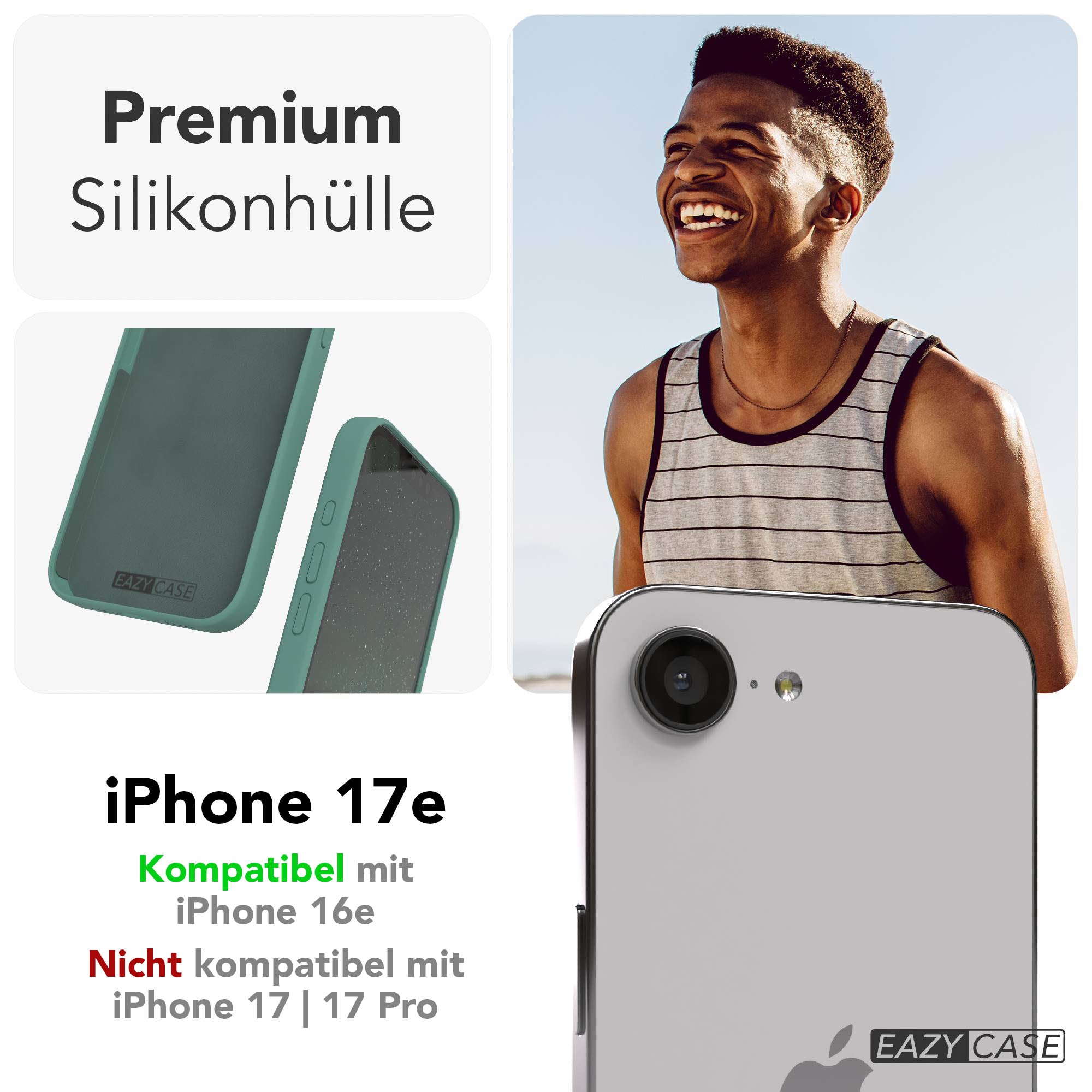 iPhone 17e MagSafe Silikonhülle mit Kameraschutz von EAZY CASE