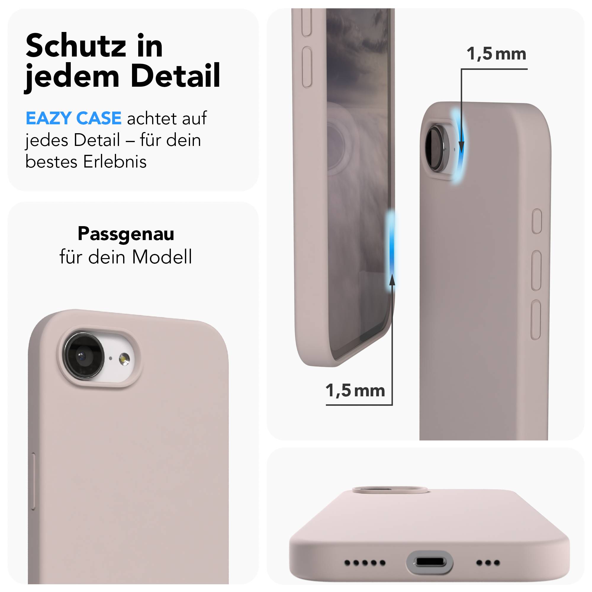 Apple iPhone 17e Premium Silikonhülle mit Kameraschutz von EAZY CASE