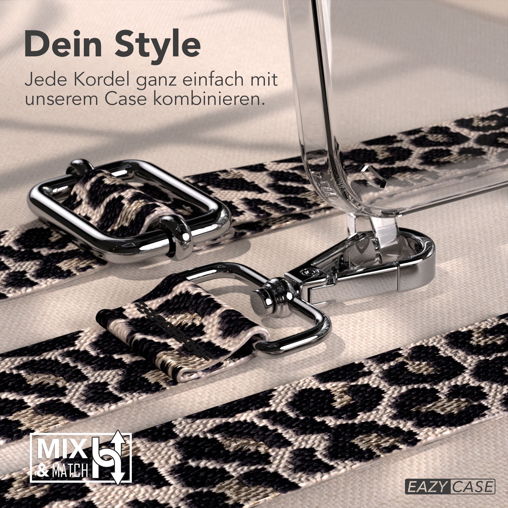 iPhone 17e Handykette mit verstellbarem Boho Band von EAZY CASE