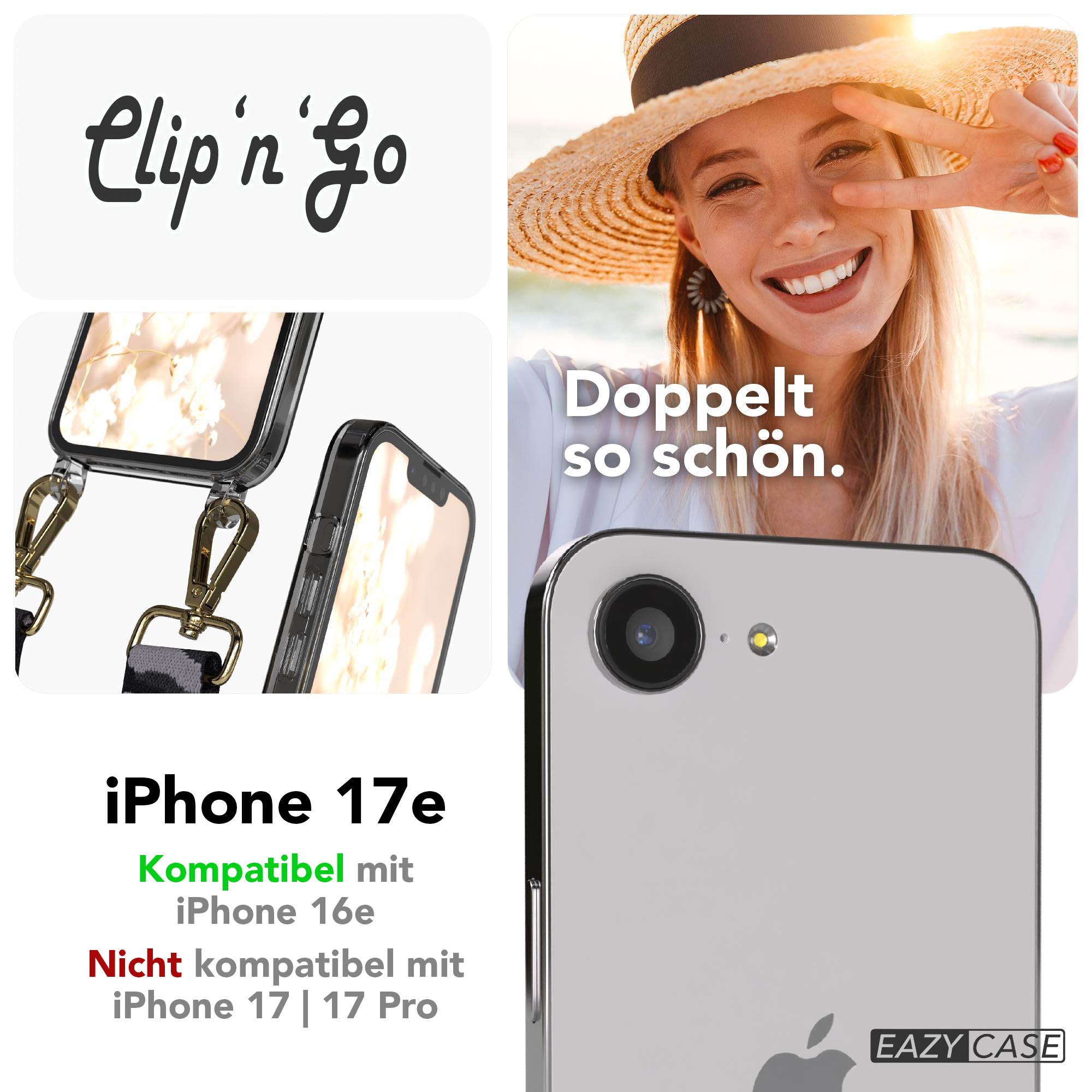 iPhone 17e MagSafe Handykette mit verstellbarem Boho Band von EAZY CASE