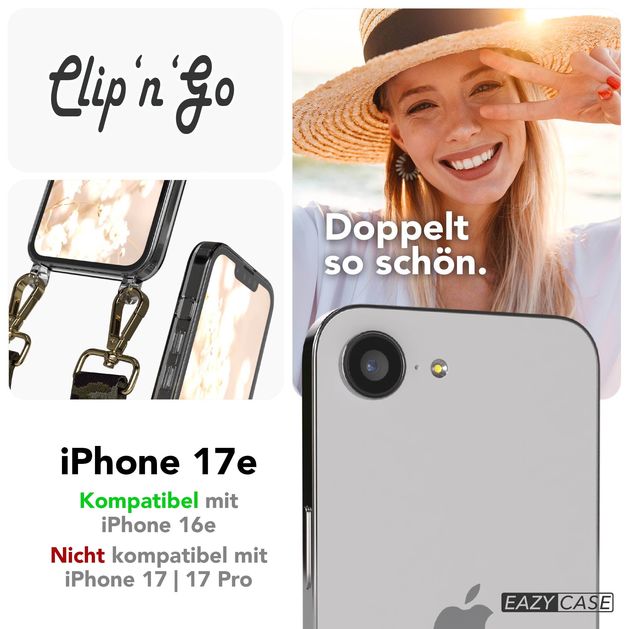 iPhone 17e MagSafe Handykette mit verstellbarem Boho Band von EAZY CASE