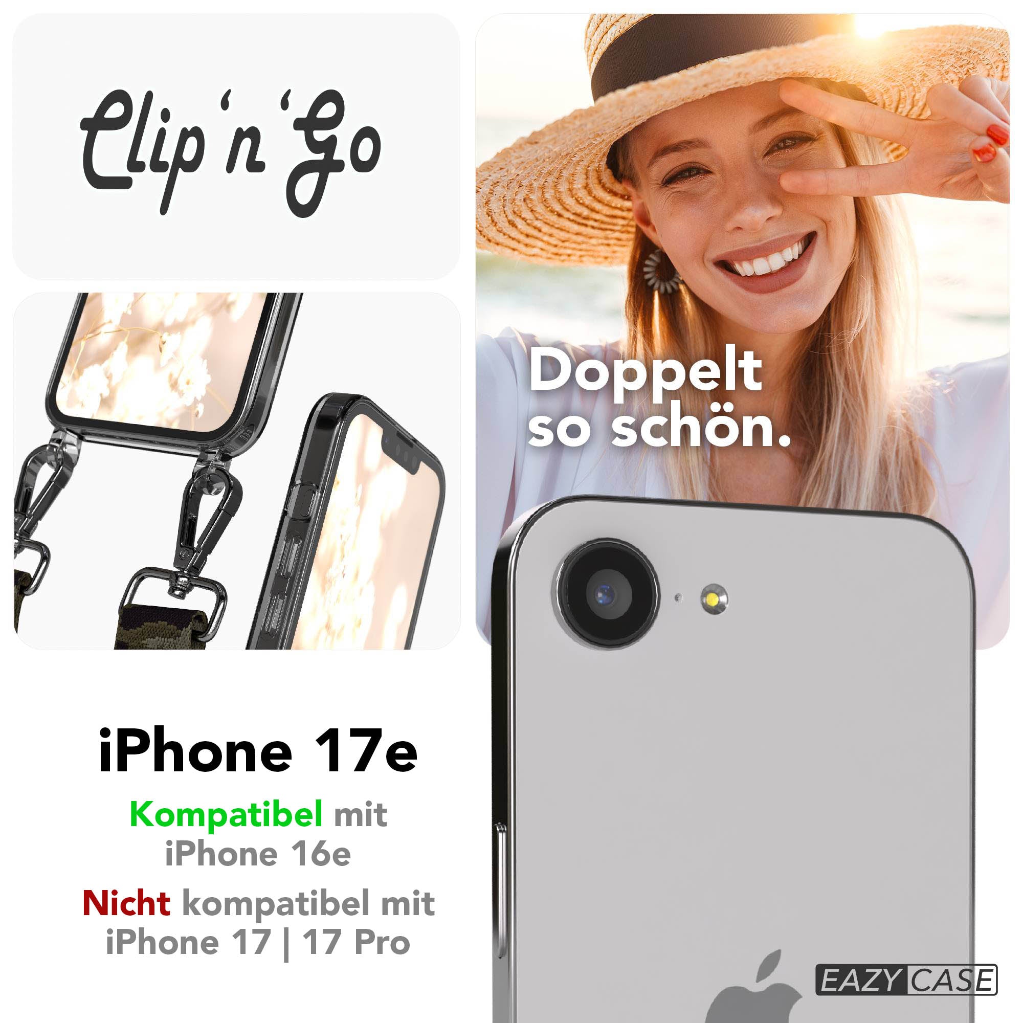 iPhone 17e MagSafe Handykette mit verstellbarem Boho Band von EAZY CASE