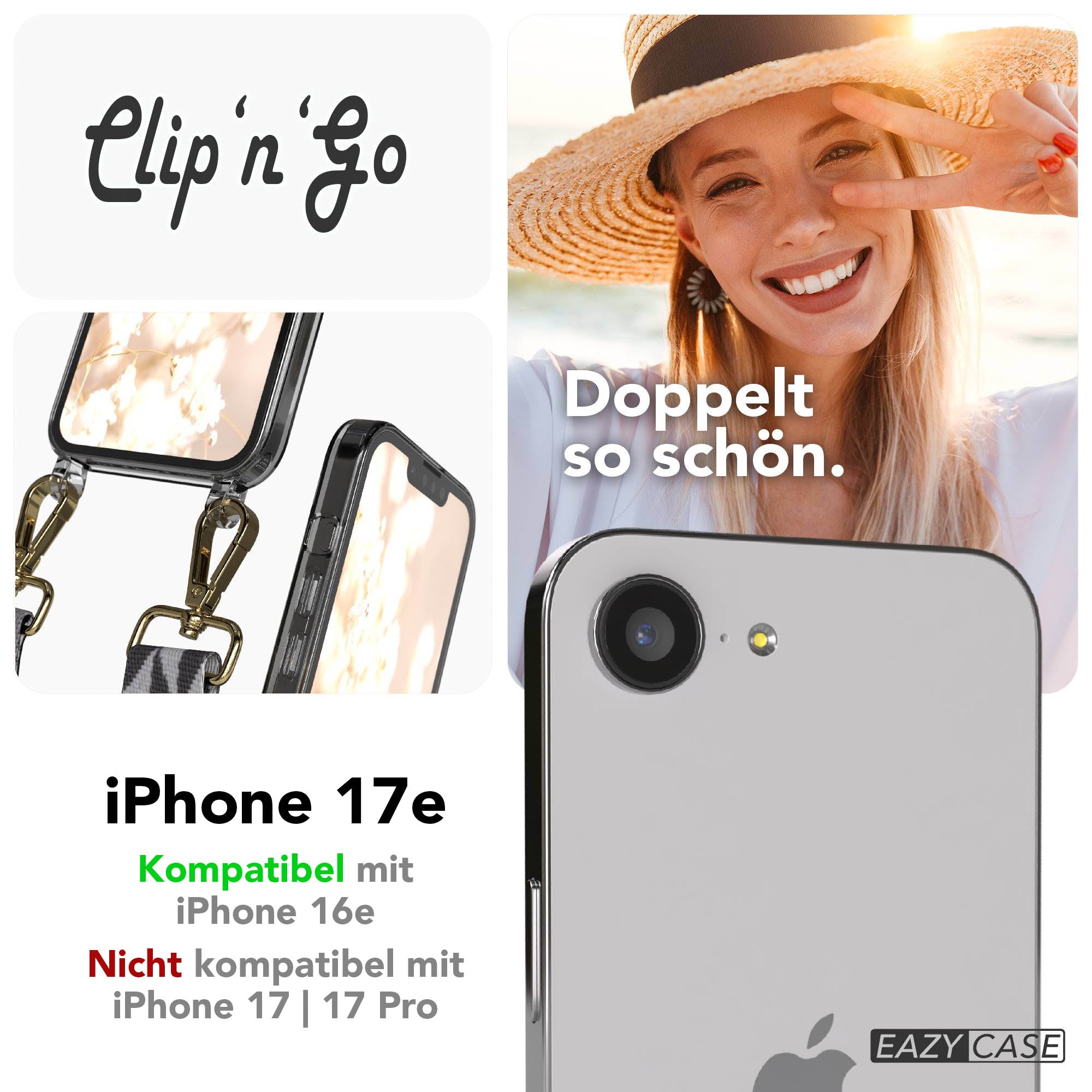 iPhone 17e MagSafe Handykette mit verstellbarem Boho Band von EAZY CASE