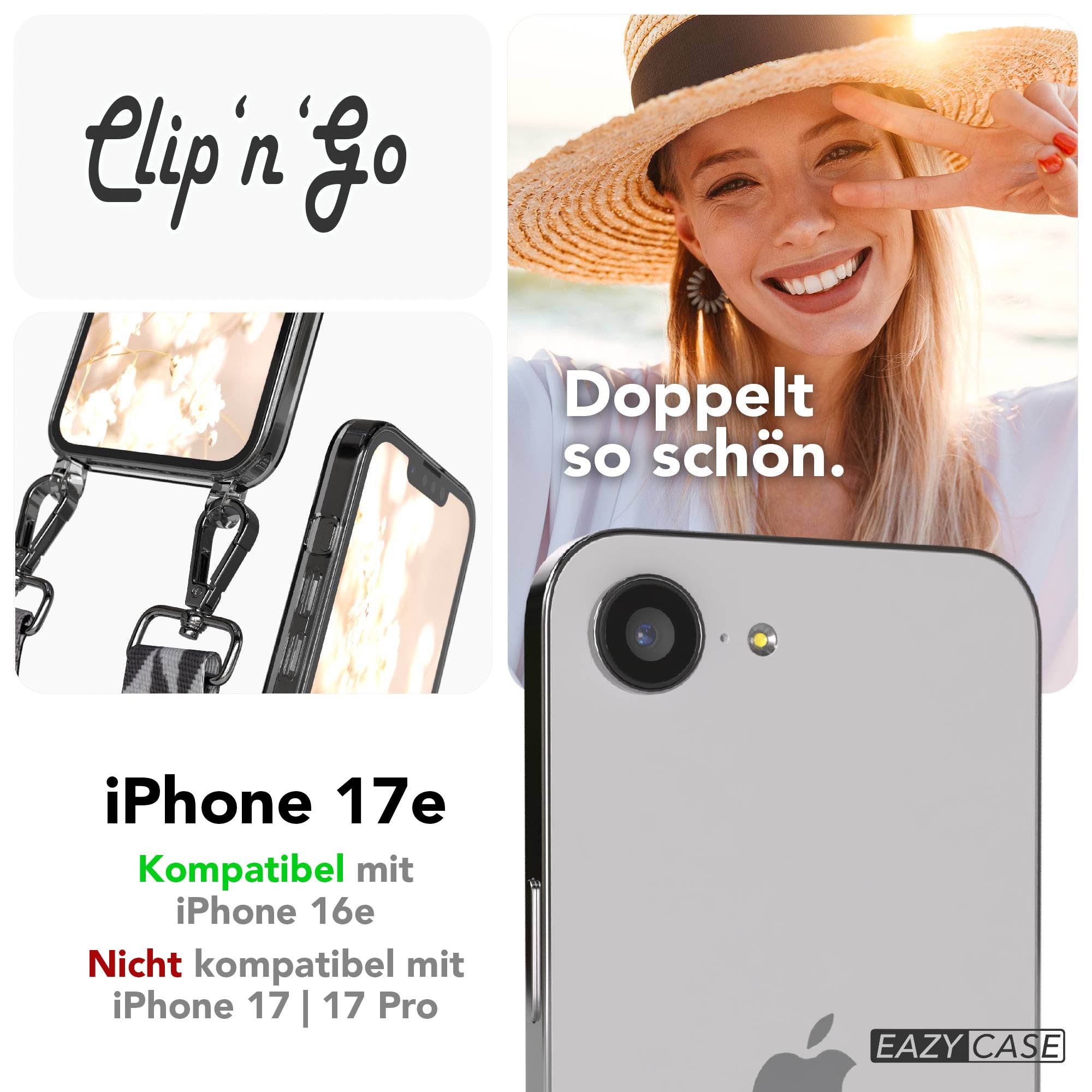 iPhone 17e MagSafe Handykette mit verstellbarem Boho Band von EAZY CASE
