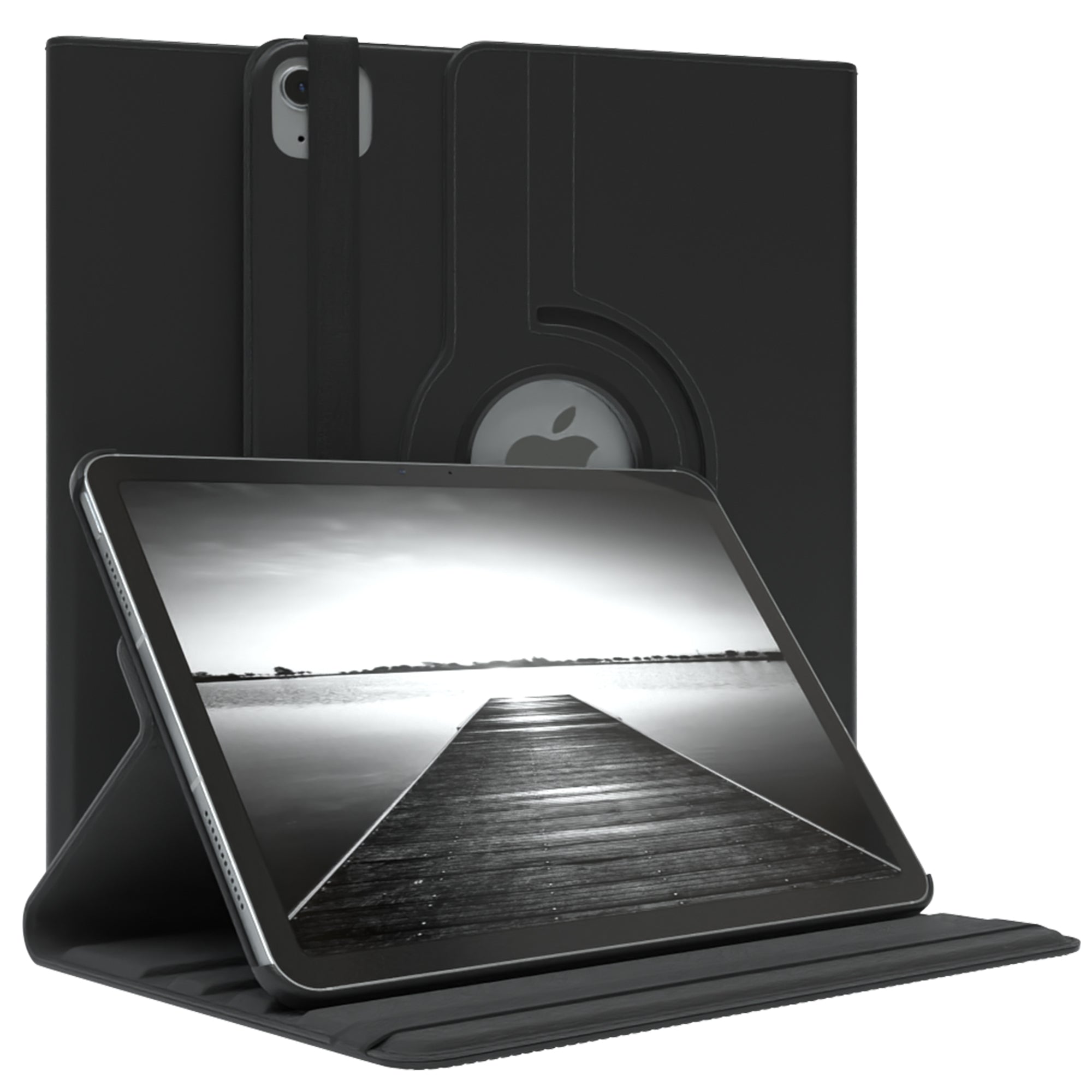 iPad Air 11 Zoll M4 2026 drehbare Tablethülle 360 Grad Rotation Ständer #farbe_schwarz
