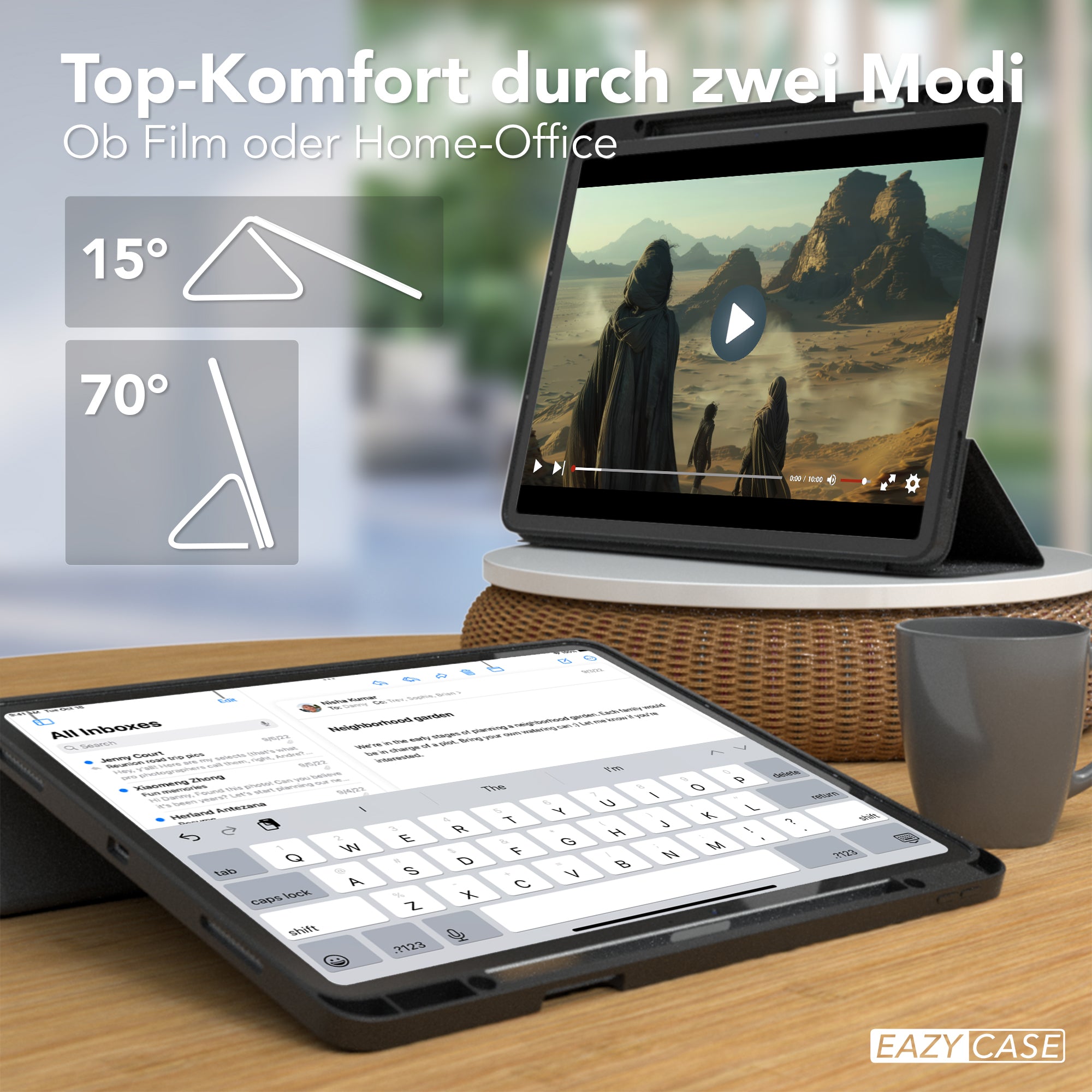 iPad Air 13 M4 2026 Tablethülle mit integriertem Stifthalter