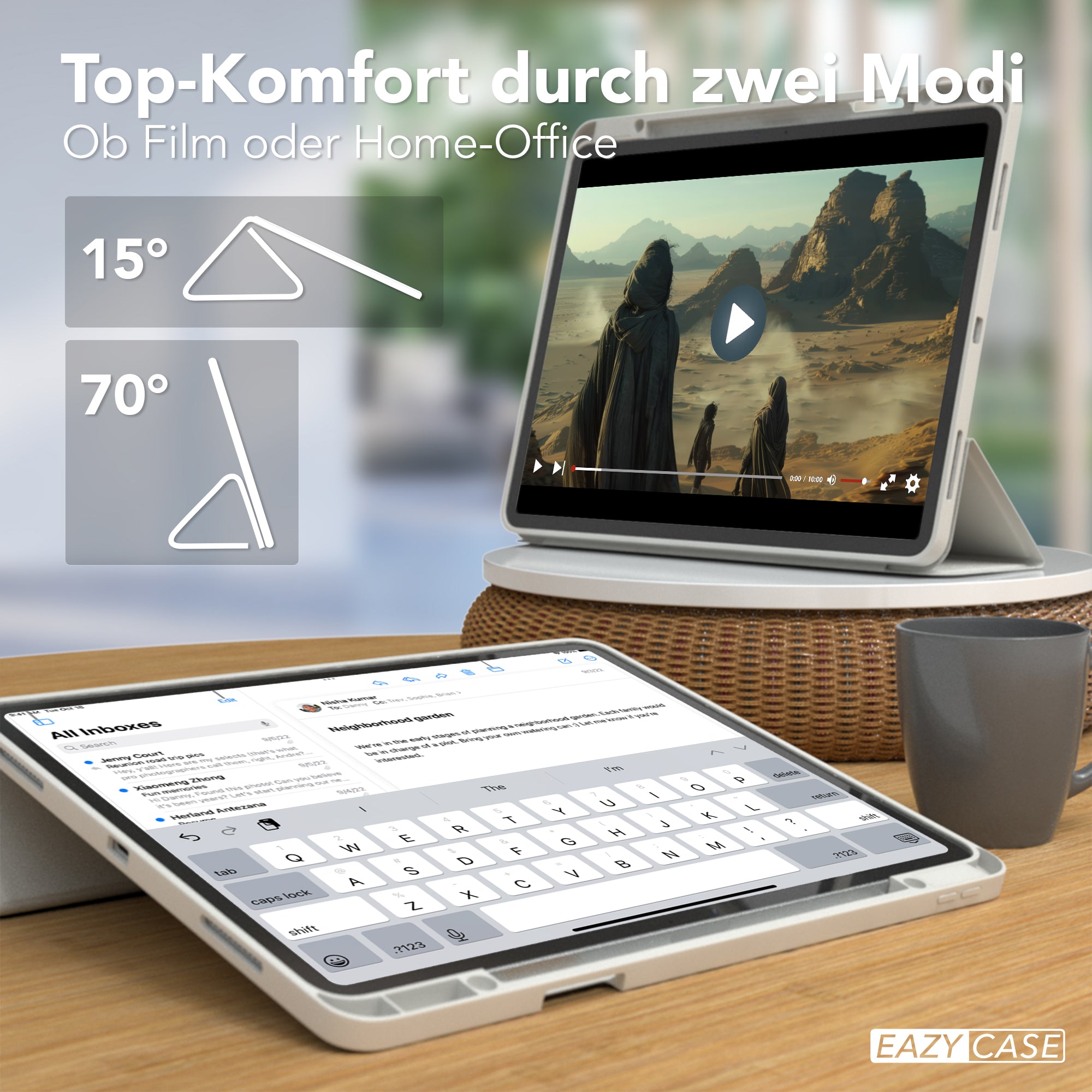 iPad Air 13 M4 2026 Tablethülle mit integriertem Stifthalter