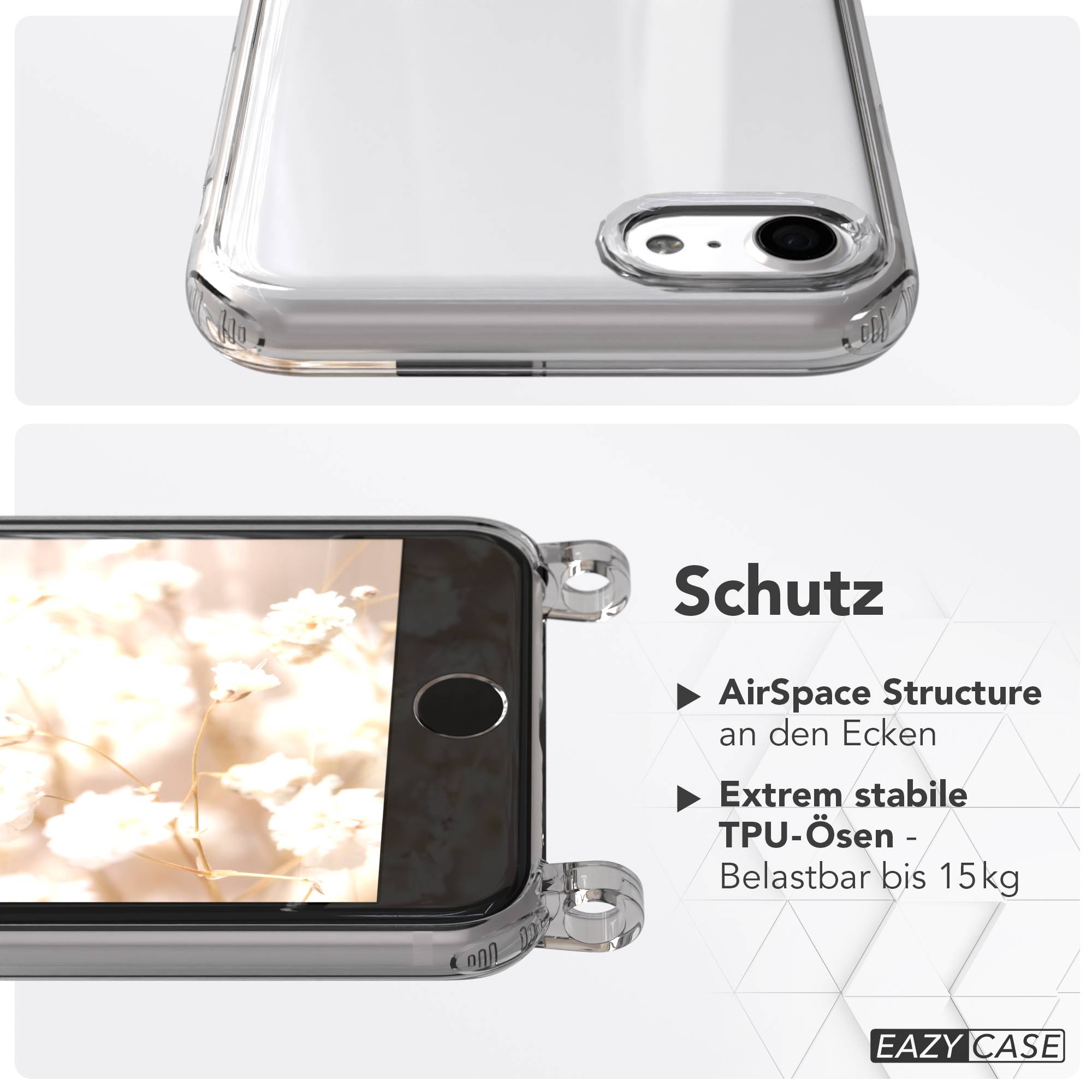 iPhone SE Schutzhülle mit magnetisch verstellbarem Crossbody-Umhängeband