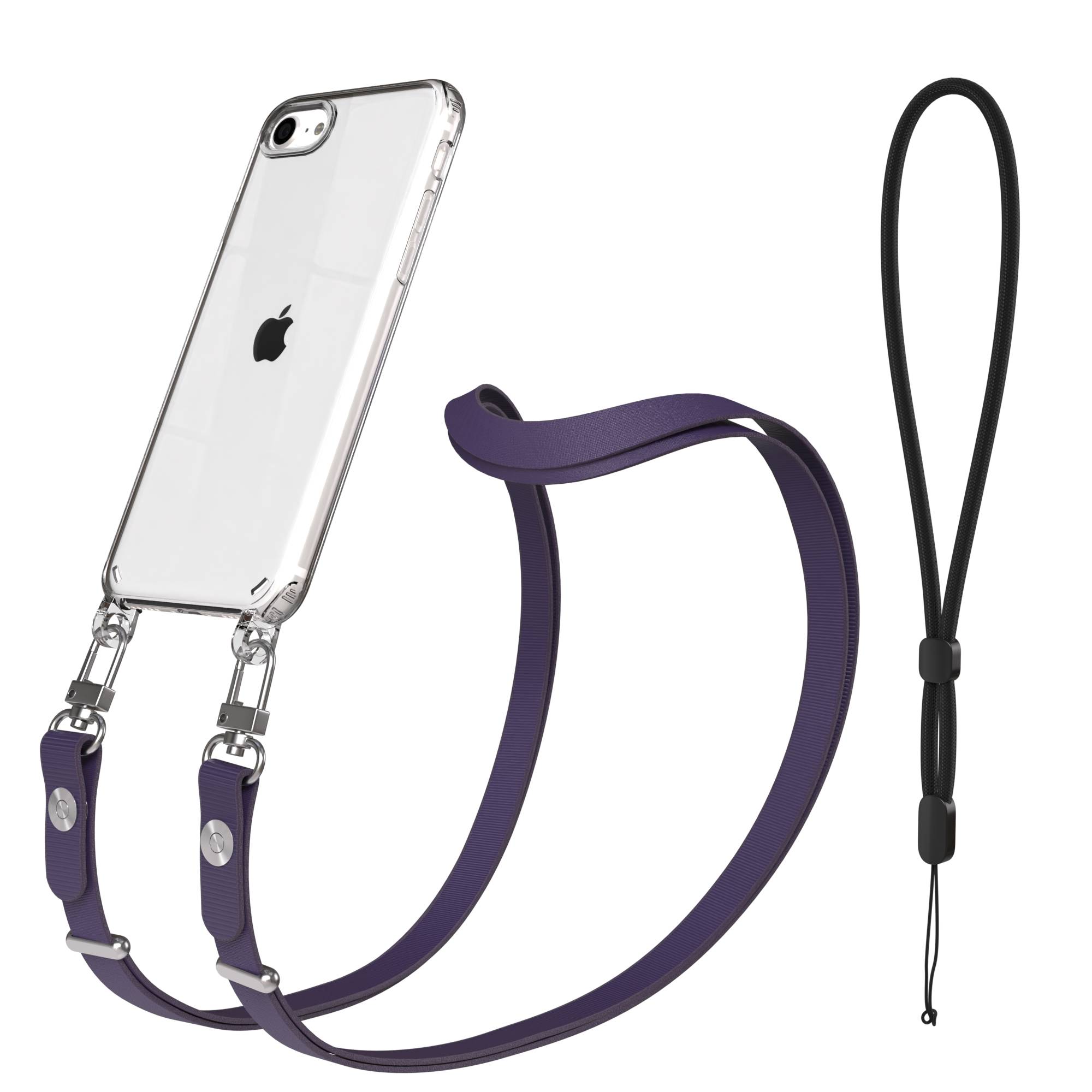 iPhone SE Schutzhülle mit magnetisch verstellbarem Crossbody-Umhängeband