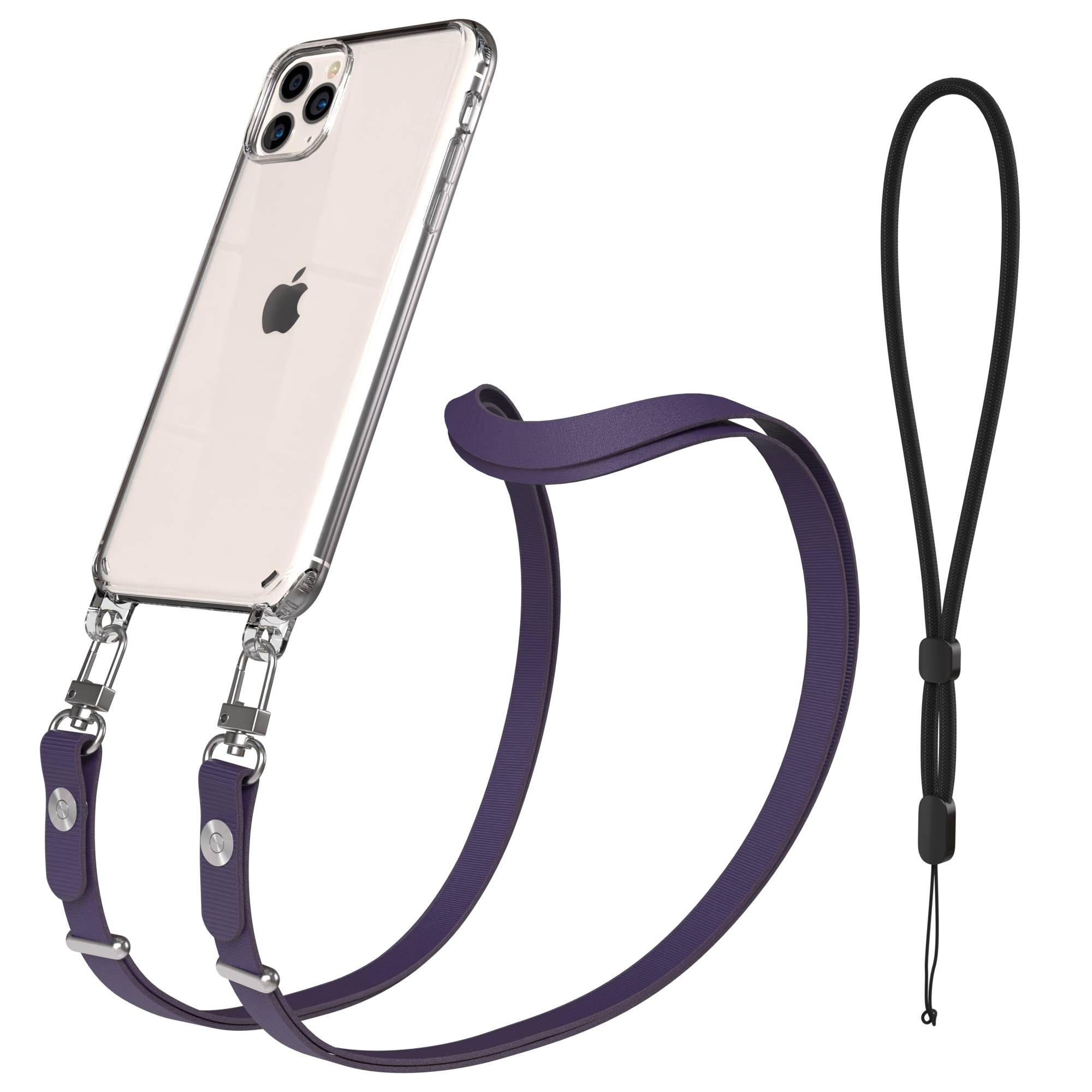 Apple iPhone 11 Pro Max Schutzhülle mit magnetischer Crossbody Handykette zum Umhängen