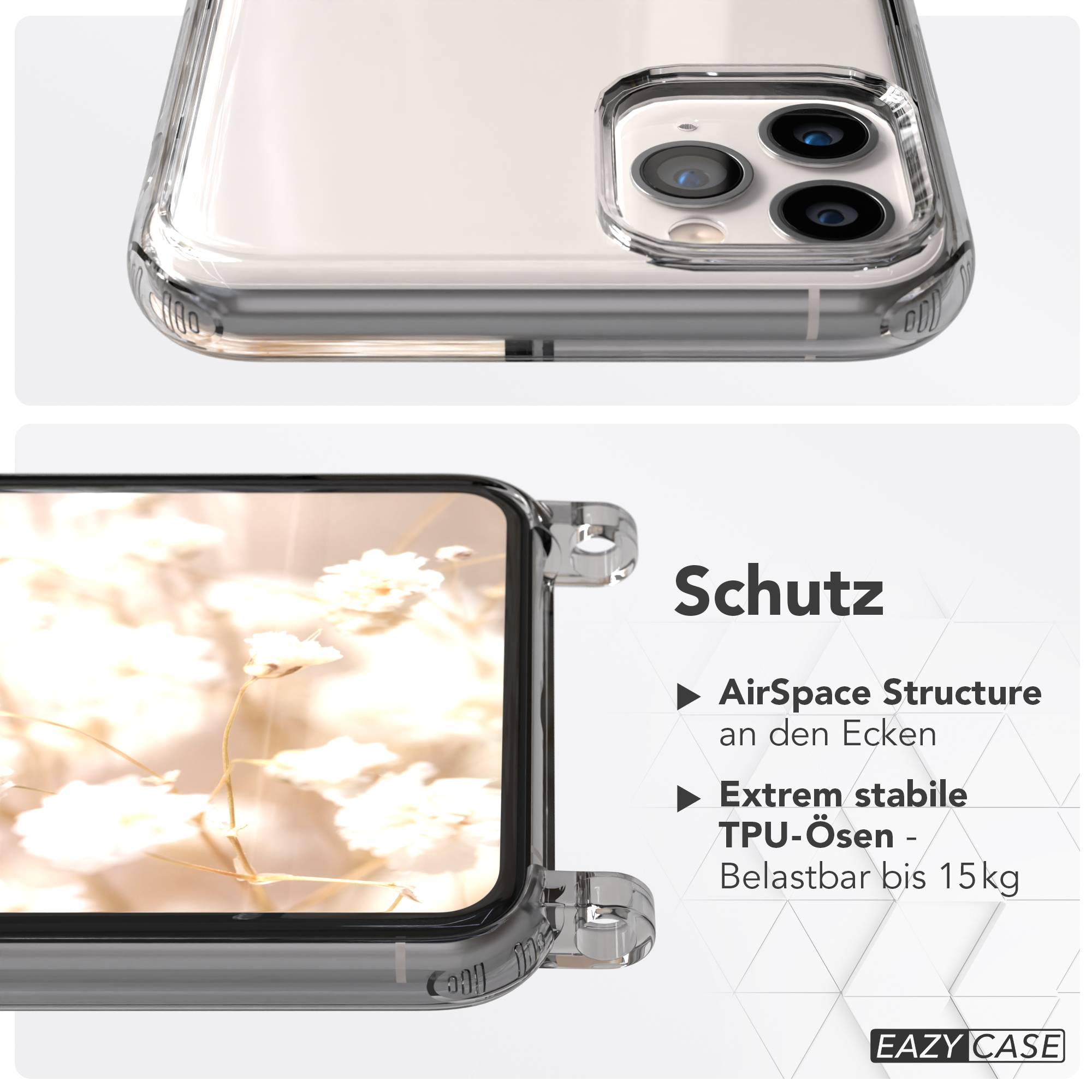 Apple iPhone 11 Pro Max Schutzhülle mit magnetischer Crossbody Handykette zum Umhängen