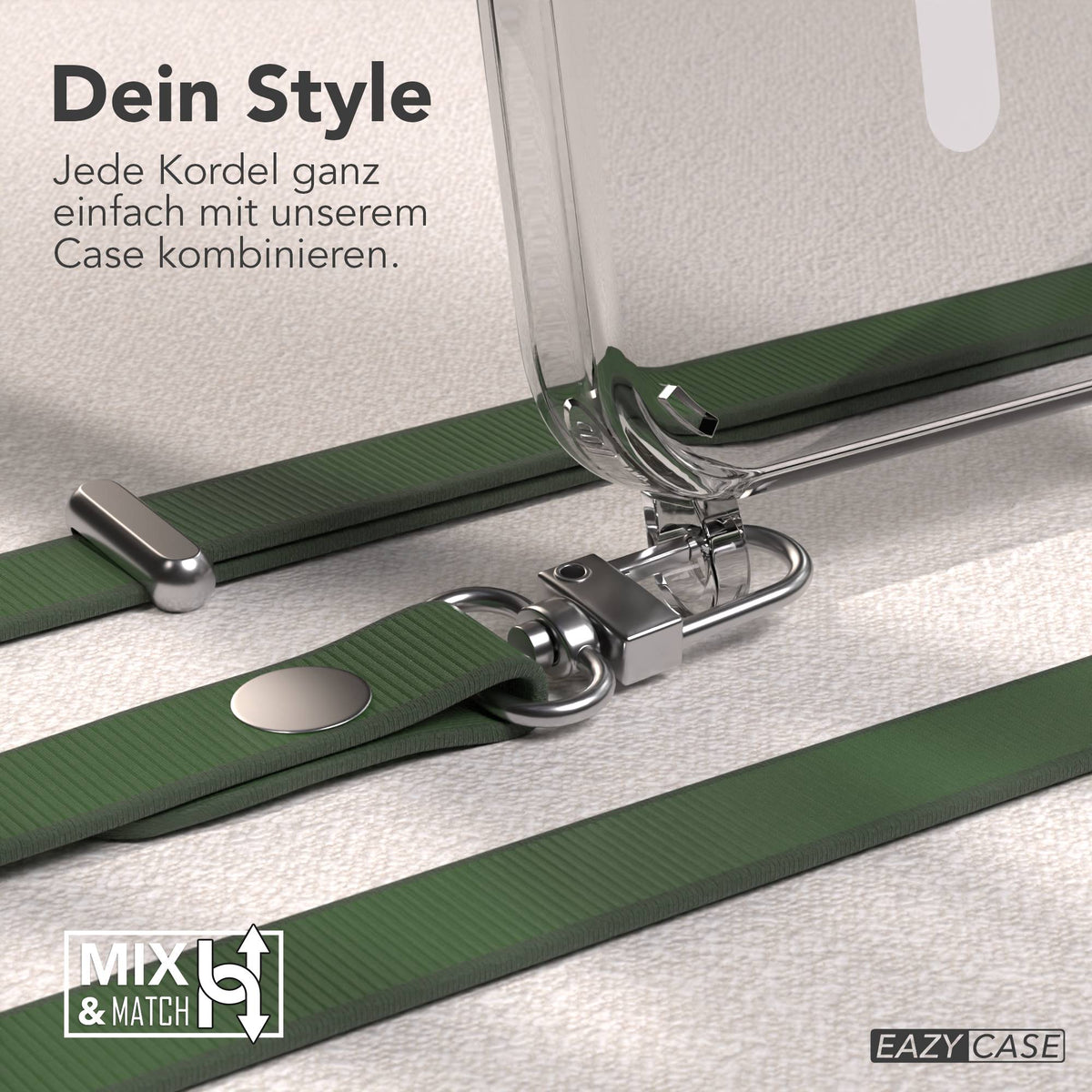 iPhone 15 Pro MagSafe Hülle mit magnetischer Crossbody Handykette von EAZY CASE #farbe_grun-magsafe-funktion-mit-magsafe