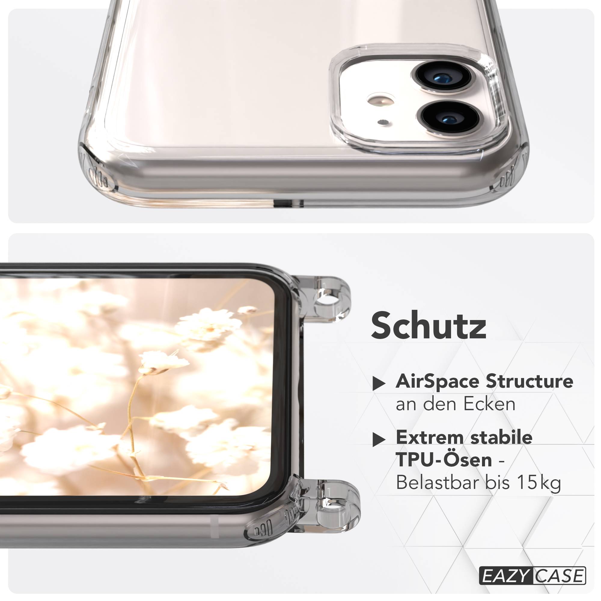 Apple iPhone 11 Schutzhülle mit magnetisch verstellbarem Crossbody-Umhängeband