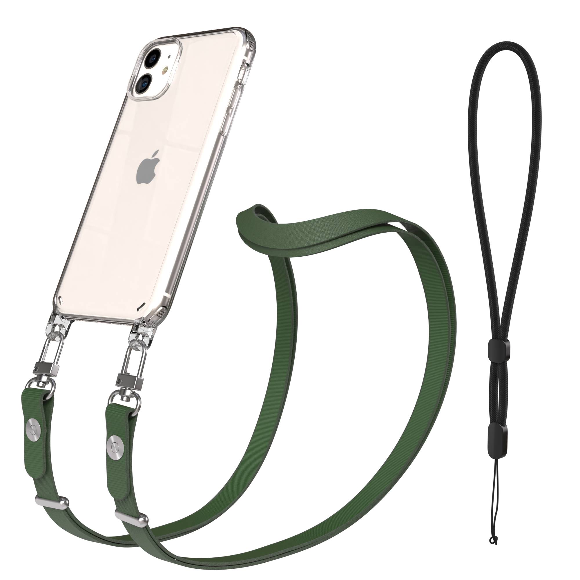 Apple iPhone 11 Schutzhülle mit magnetisch verstellbarem Crossbody-Umhängeband