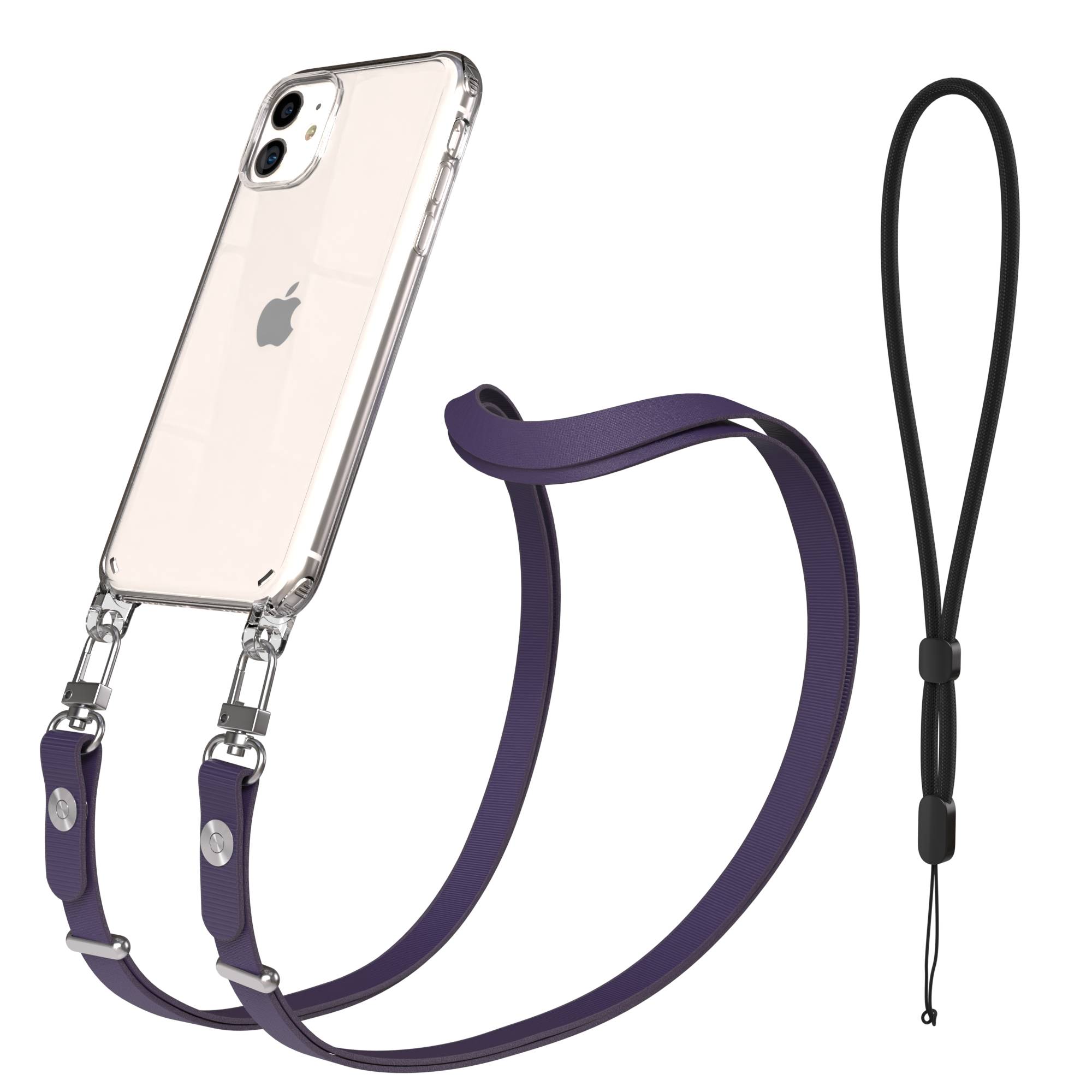 Apple iPhone 11 Schutzhülle mit magnetisch verstellbarem Crossbody-Umhängeband