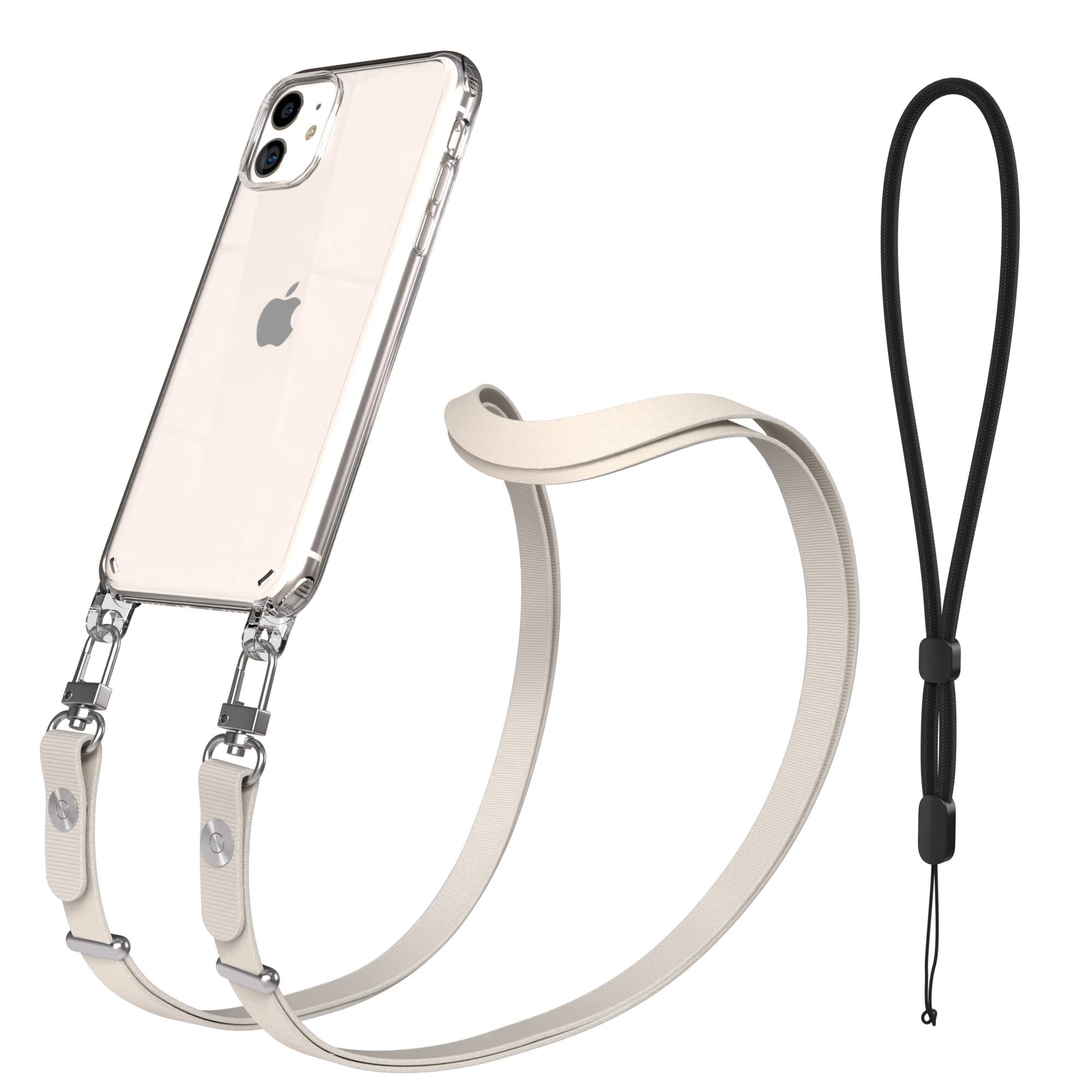 Apple iPhone 11 Schutzhülle mit magnetisch verstellbarem Crossbody-Umhängeband