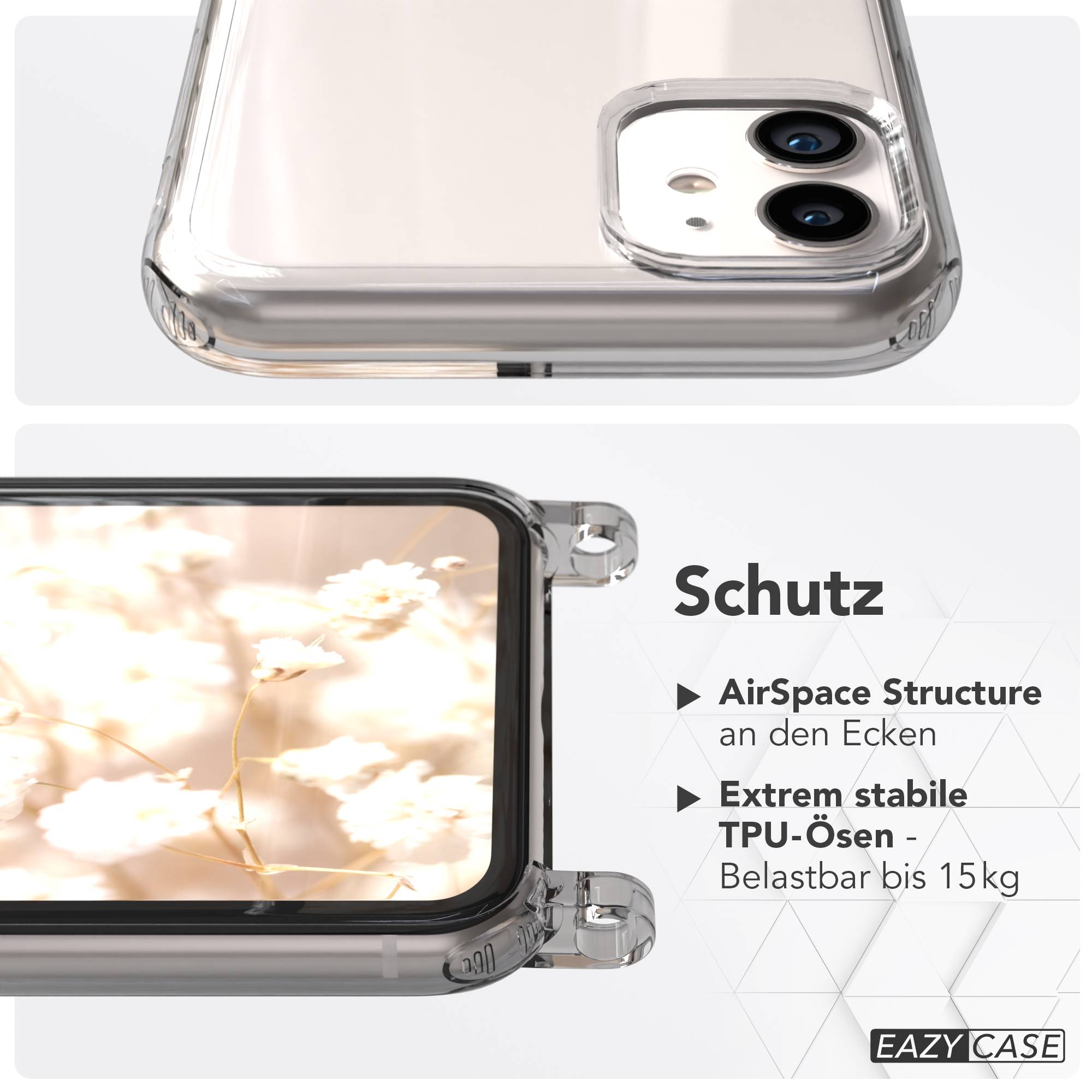 Apple iPhone 11 Schutzhülle mit magnetisch verstellbarem Crossbody-Umhängeband
