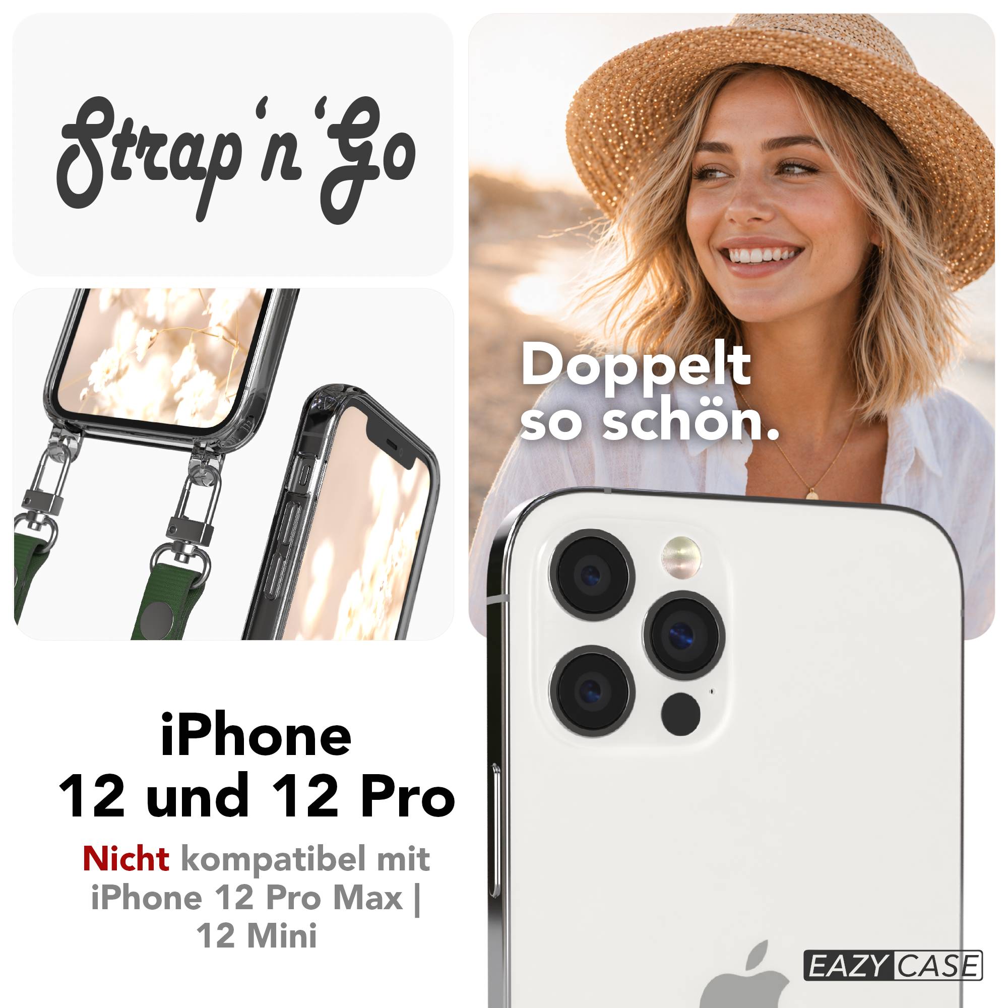 iPhone 12 Pro Schutzhülle mit magnetisch verstellbarem Crossbody-Umhängeband