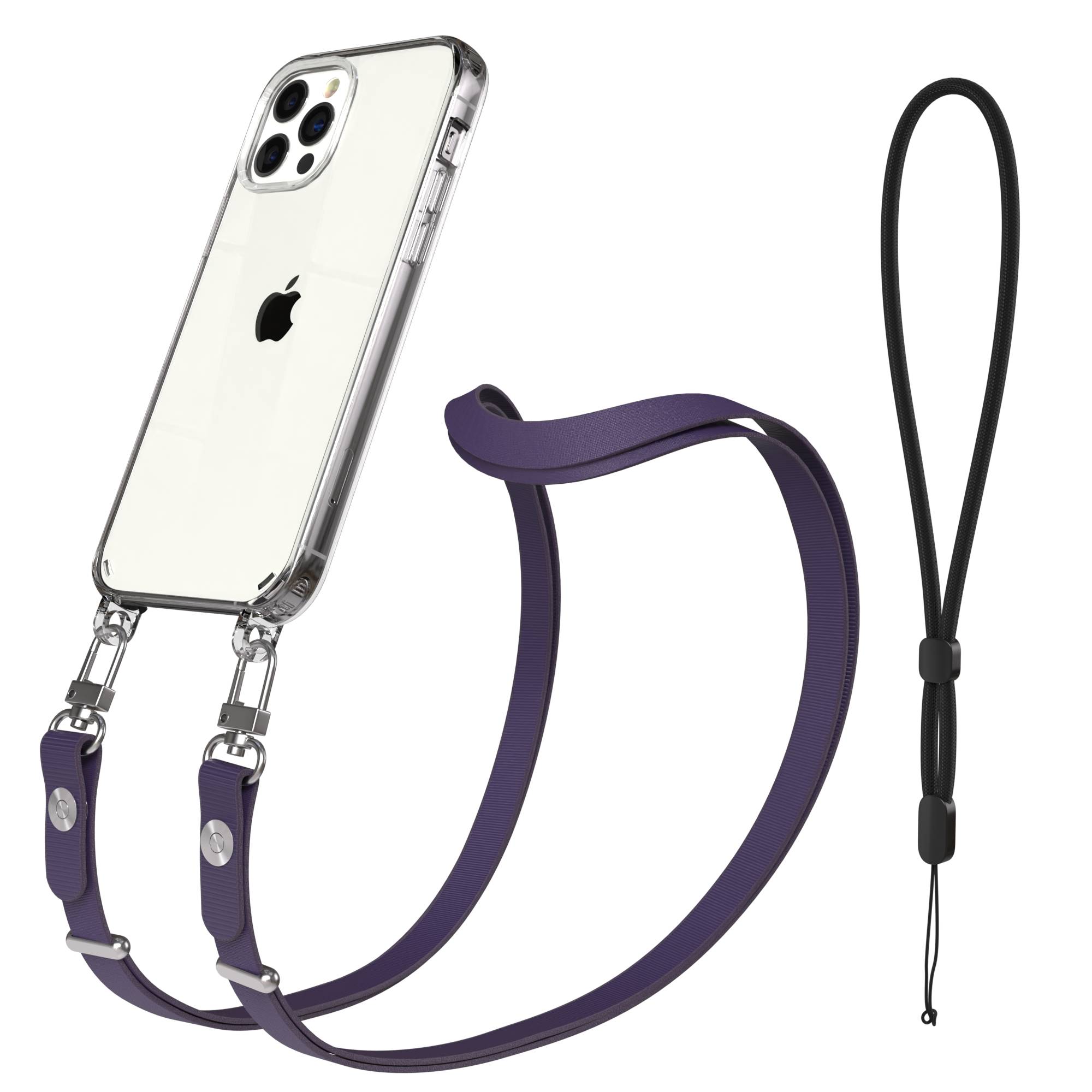 iPhone 12 Pro Schutzhülle mit magnetisch verstellbarem Crossbody-Umhängeband
