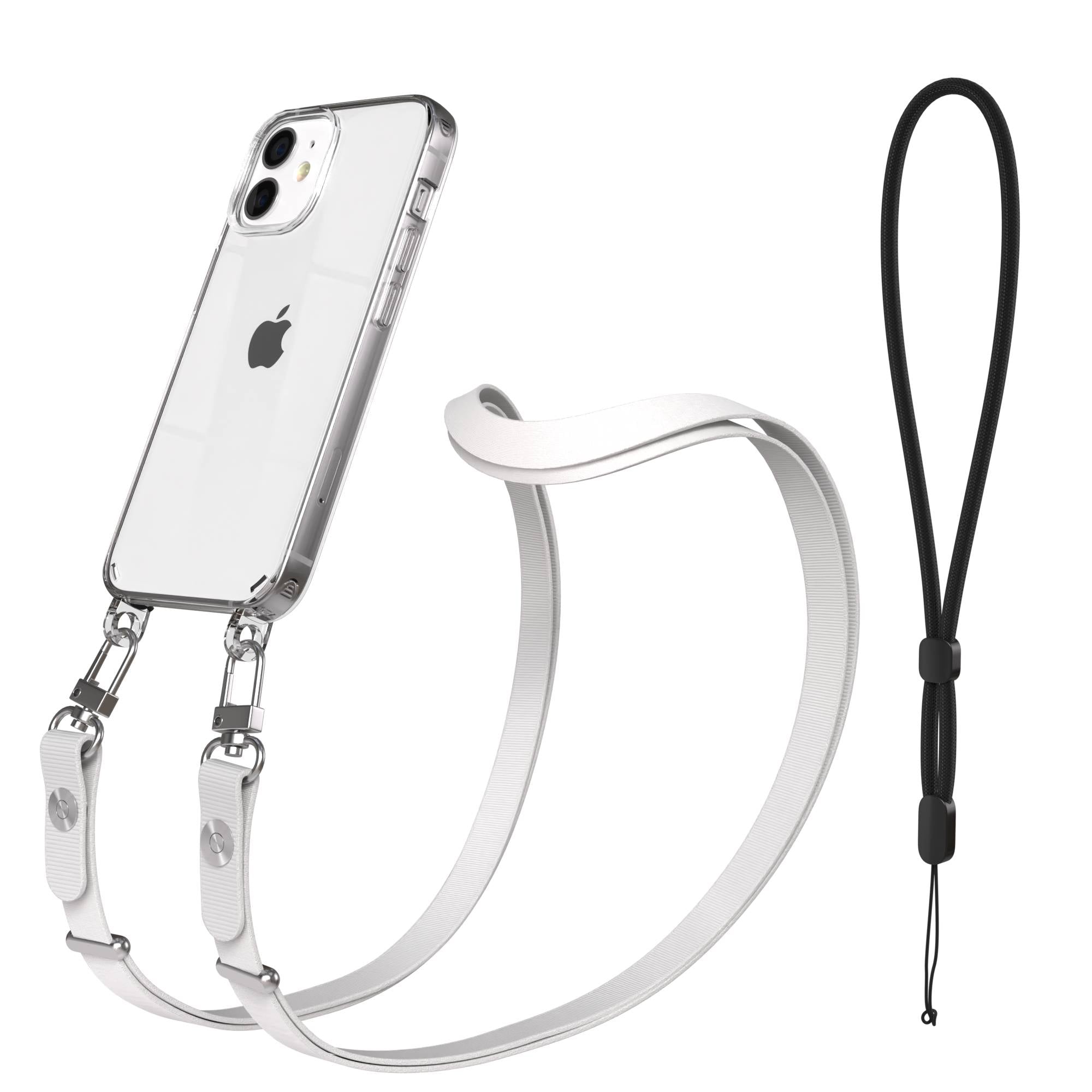 iPhone 12 Mini Schutzhülle mit magnetisch verstellbarer Crossbody Handykette zum Umhängen