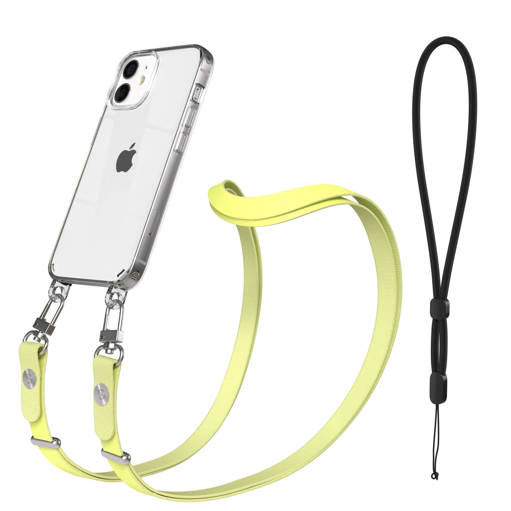 iPhone 12 Mini Schutzhülle mit magnetisch verstellbarer Crossbody Handykette zum Umhängen
