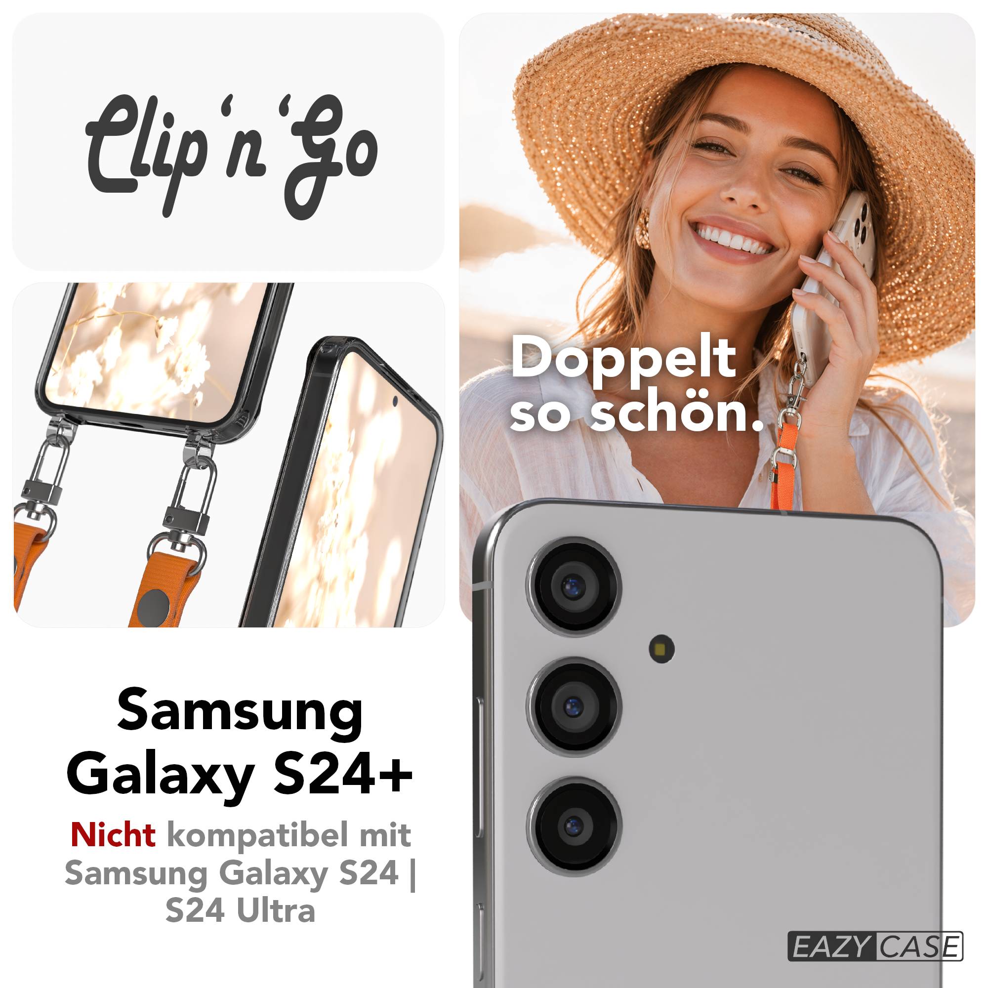 Samsung Galaxy S24 Plus MagSafe Hülle mit magnetischer Crossbody Handykette