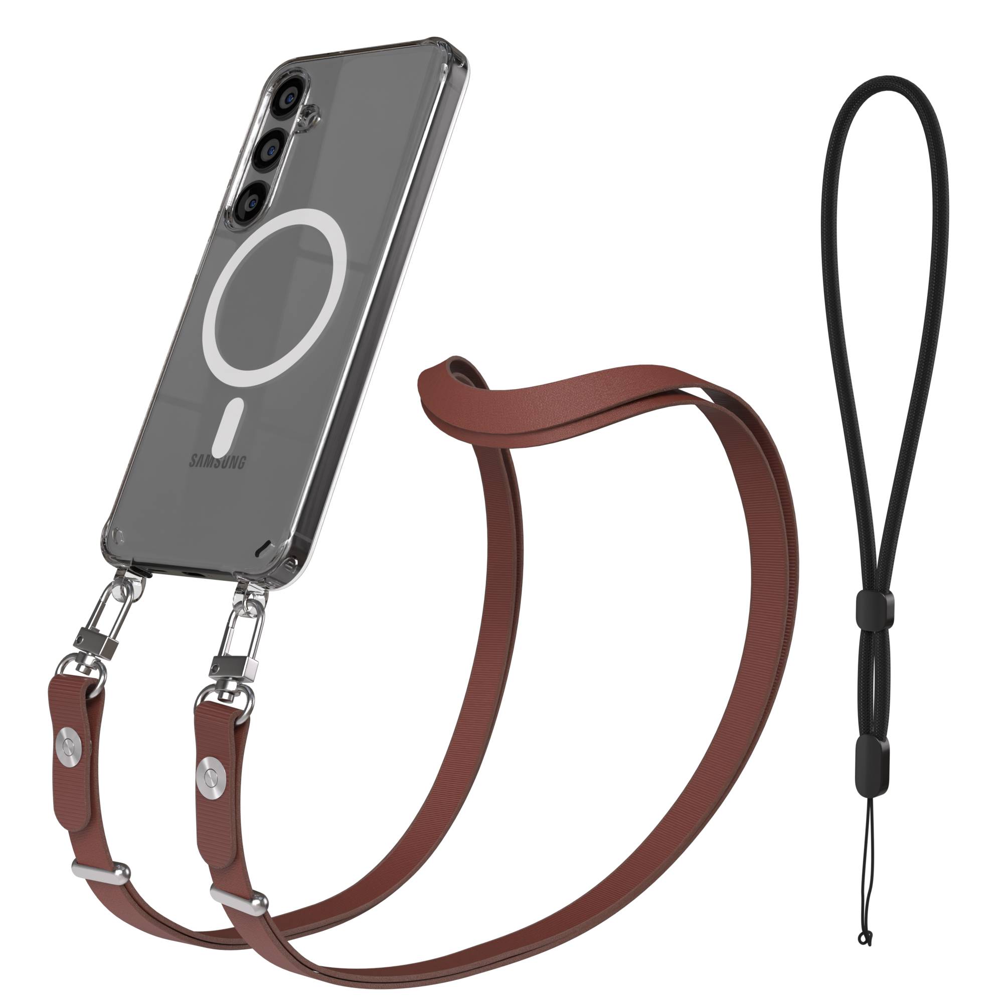 Samsung Galaxy S24 Plus MagSafe Hülle mit magnetischer Crossbody Handykette